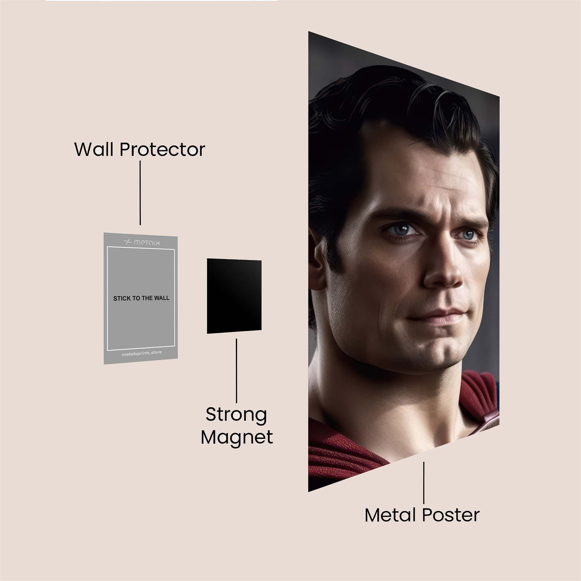 Superman Serene Safe Wall Magnetic / M