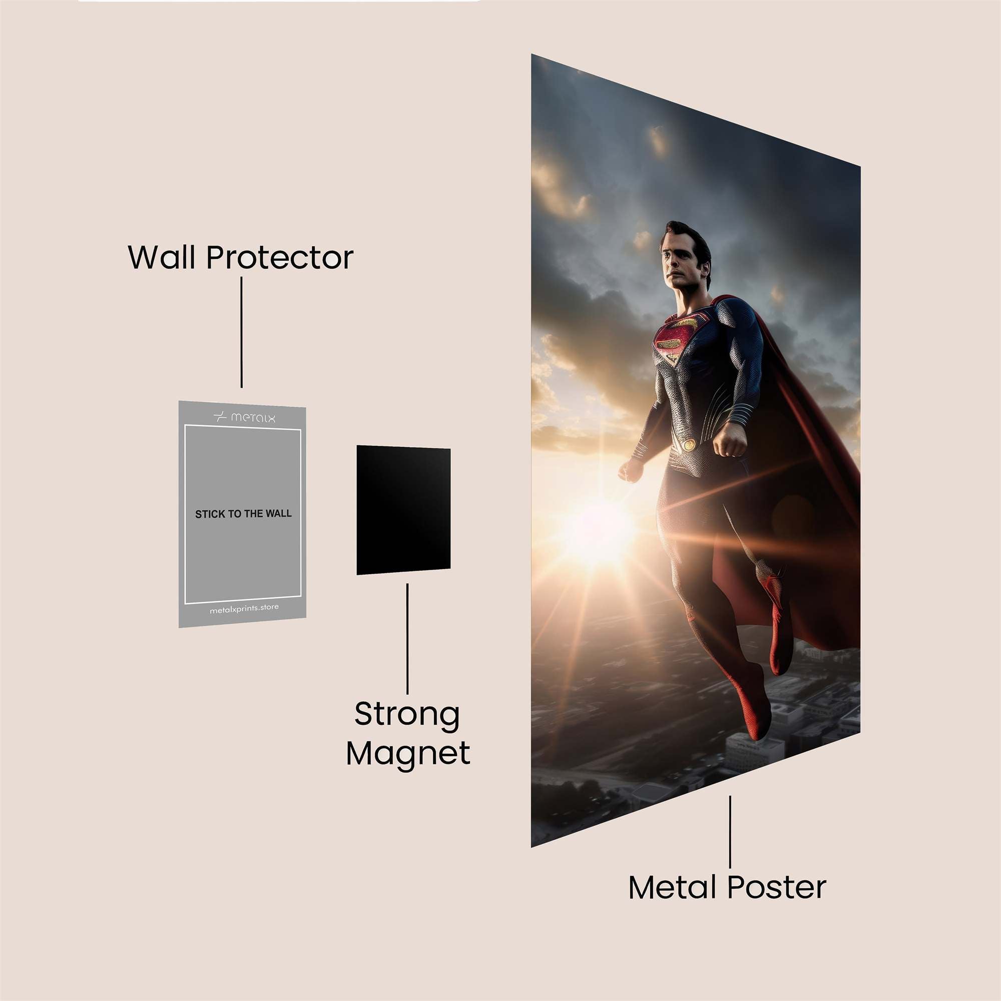 Superman Dawn Safe Wall Magnetic / M