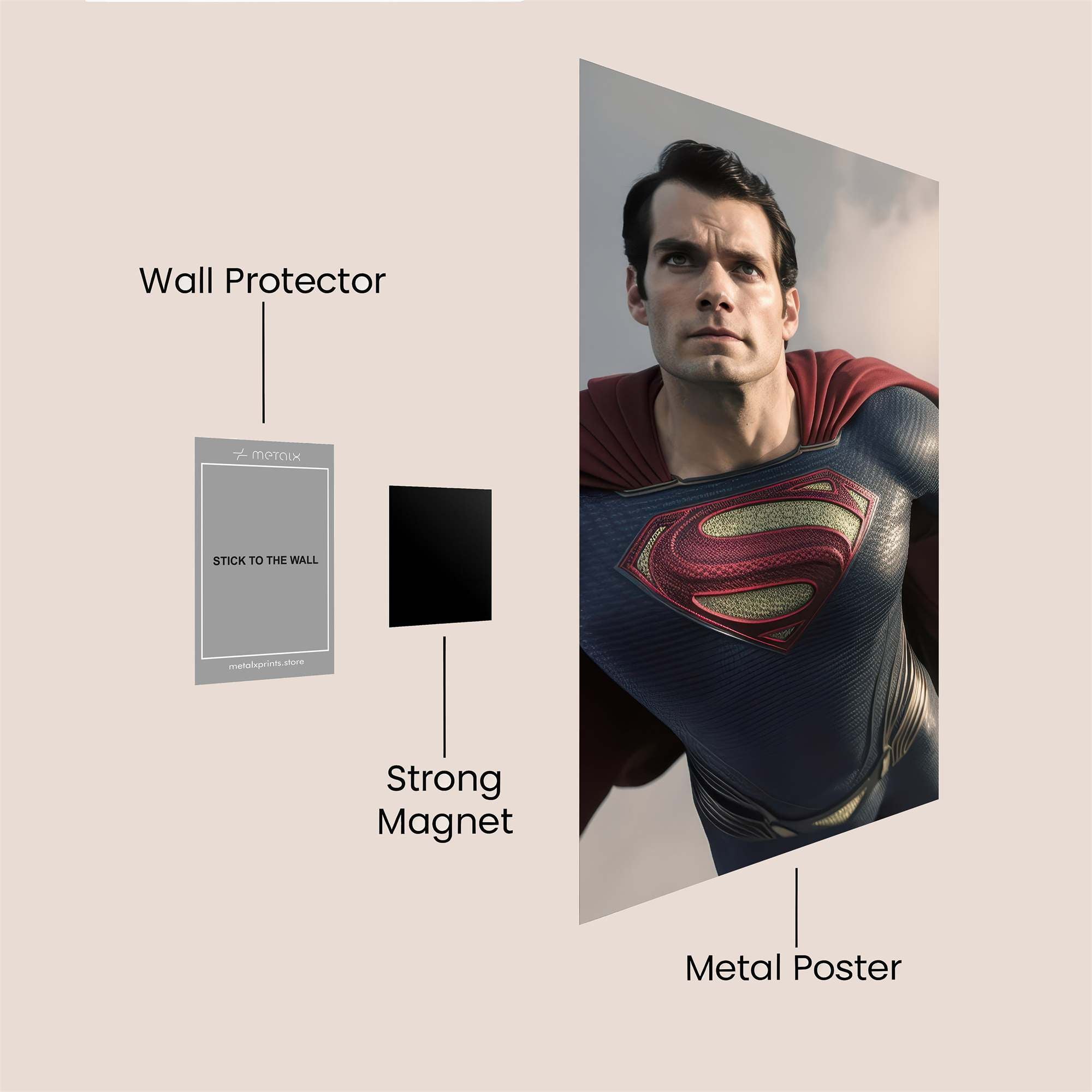 Superman Triumphant Safe Wall Magnetic / M