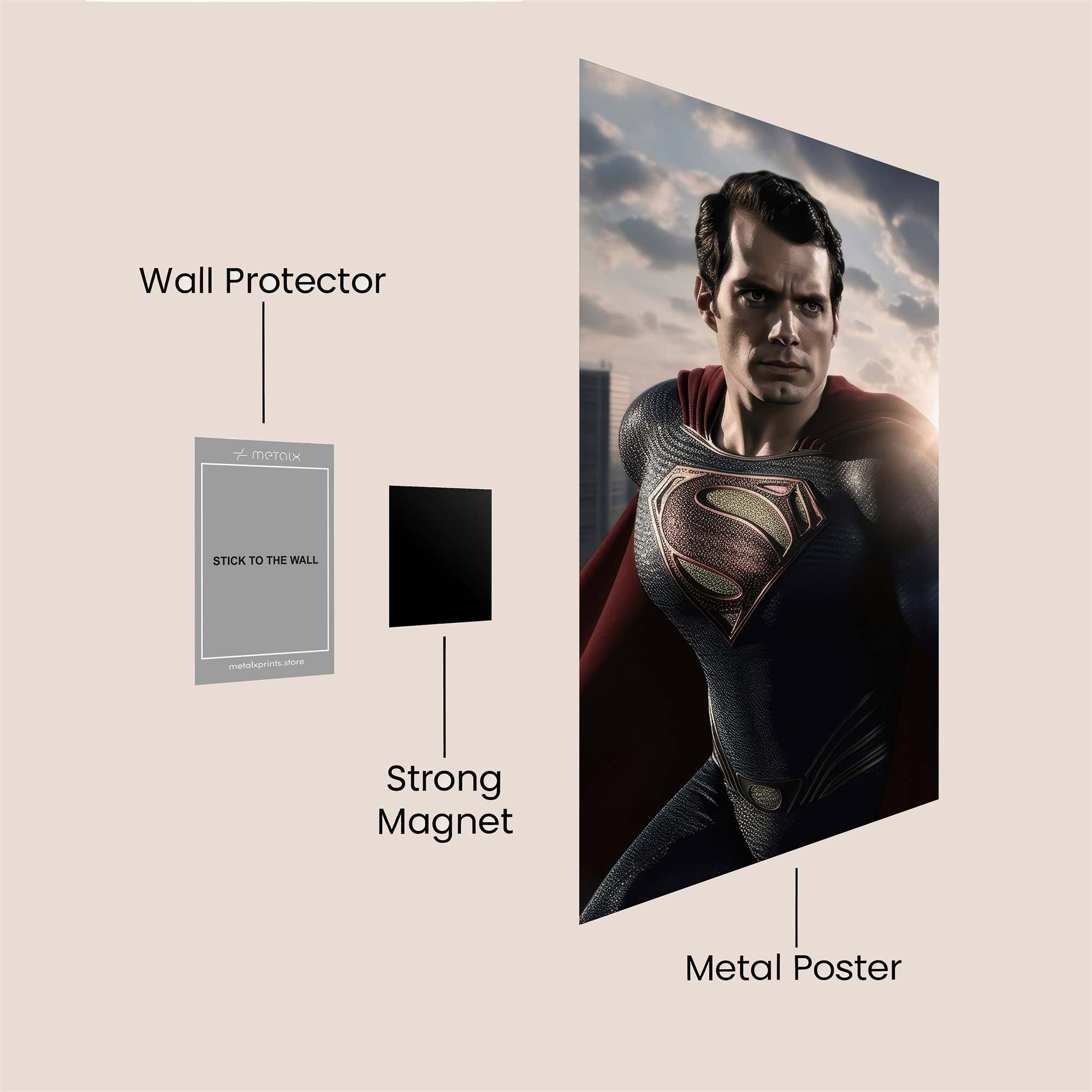 Superman Dawn Safe Wall Magnetic / M