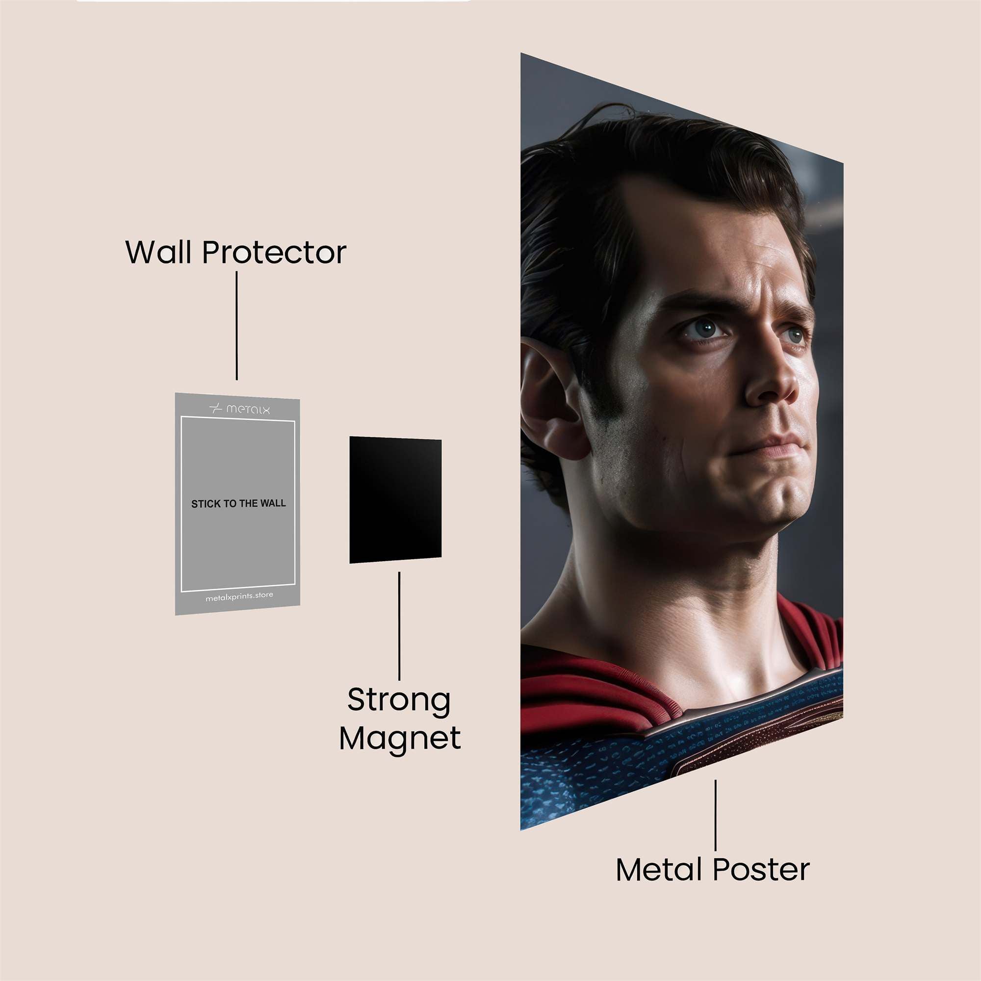 Superman Contemplative Safe Wall Magnetic / M
