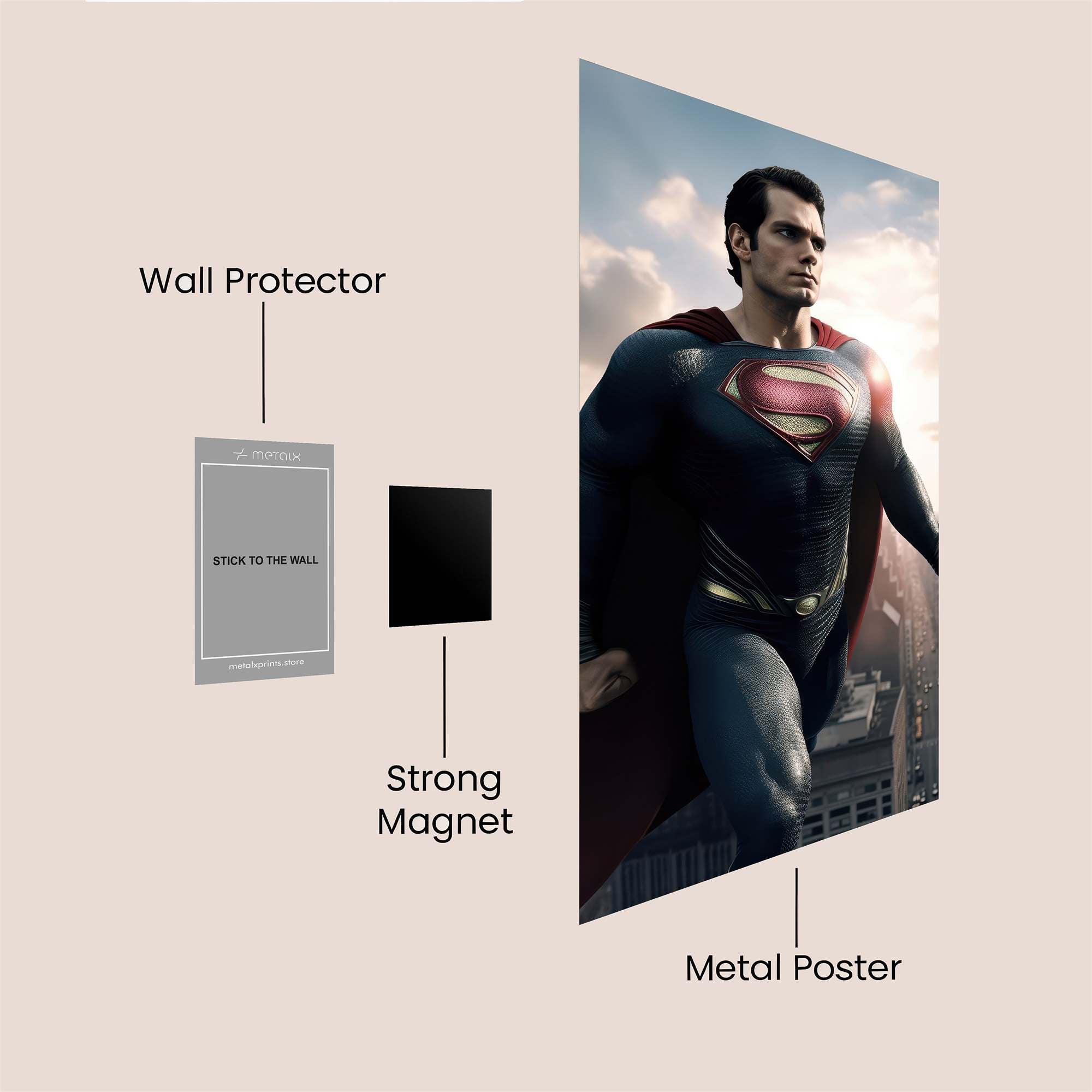 Superman Dawn Safe Wall Magnetic / M