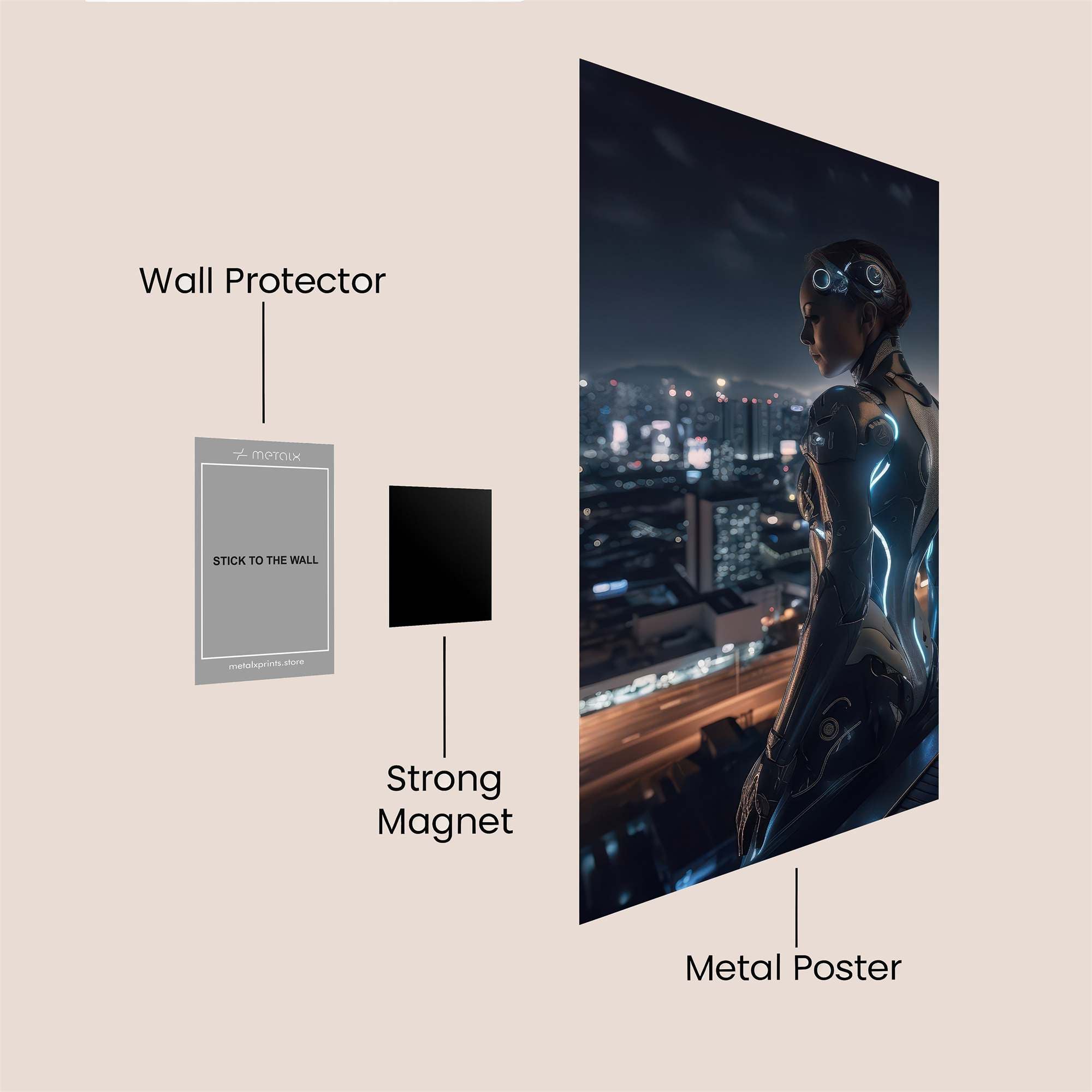 Cyber Serenity Safe Wall Magnetic / M