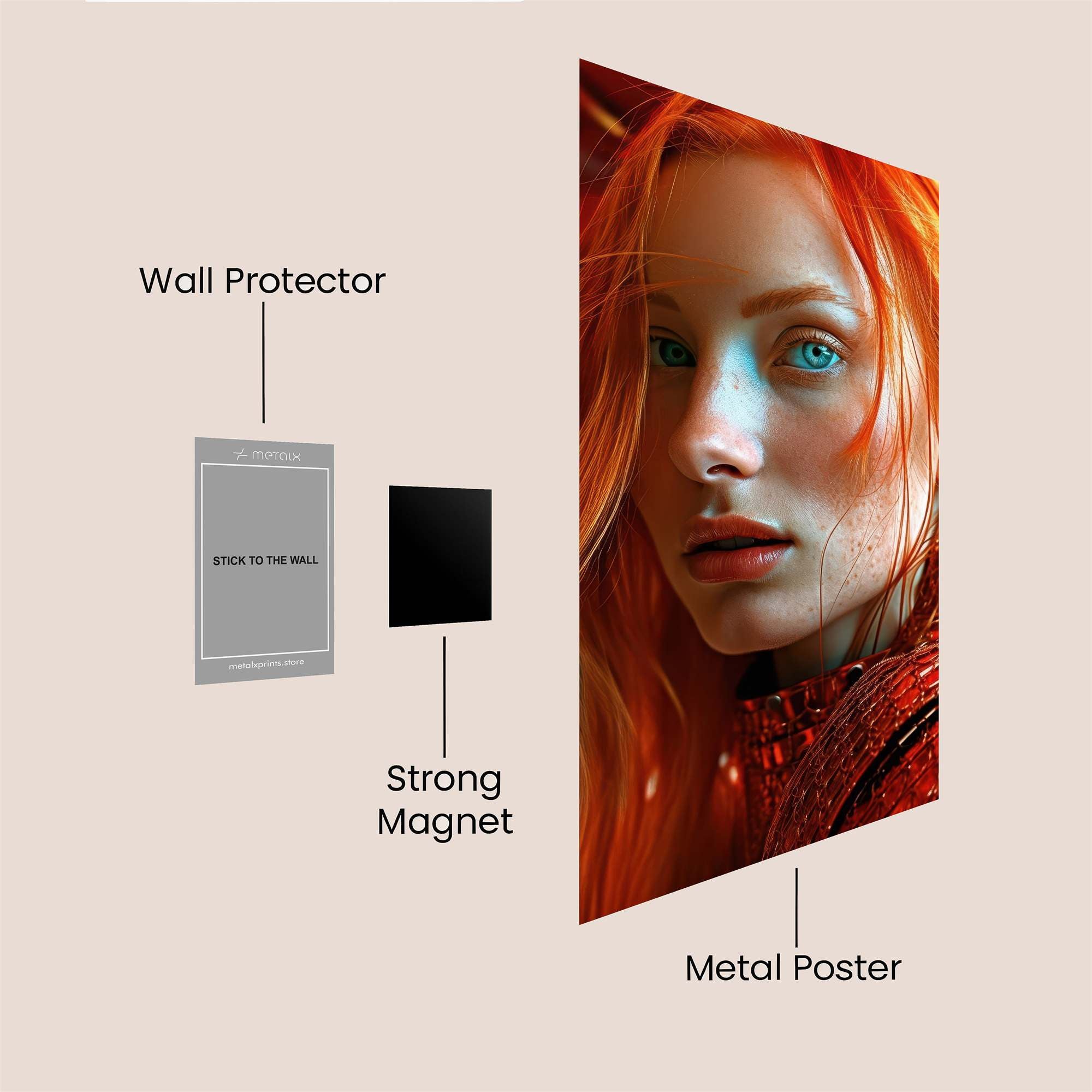 Flame Enigma Safe Wall Magnetic / M