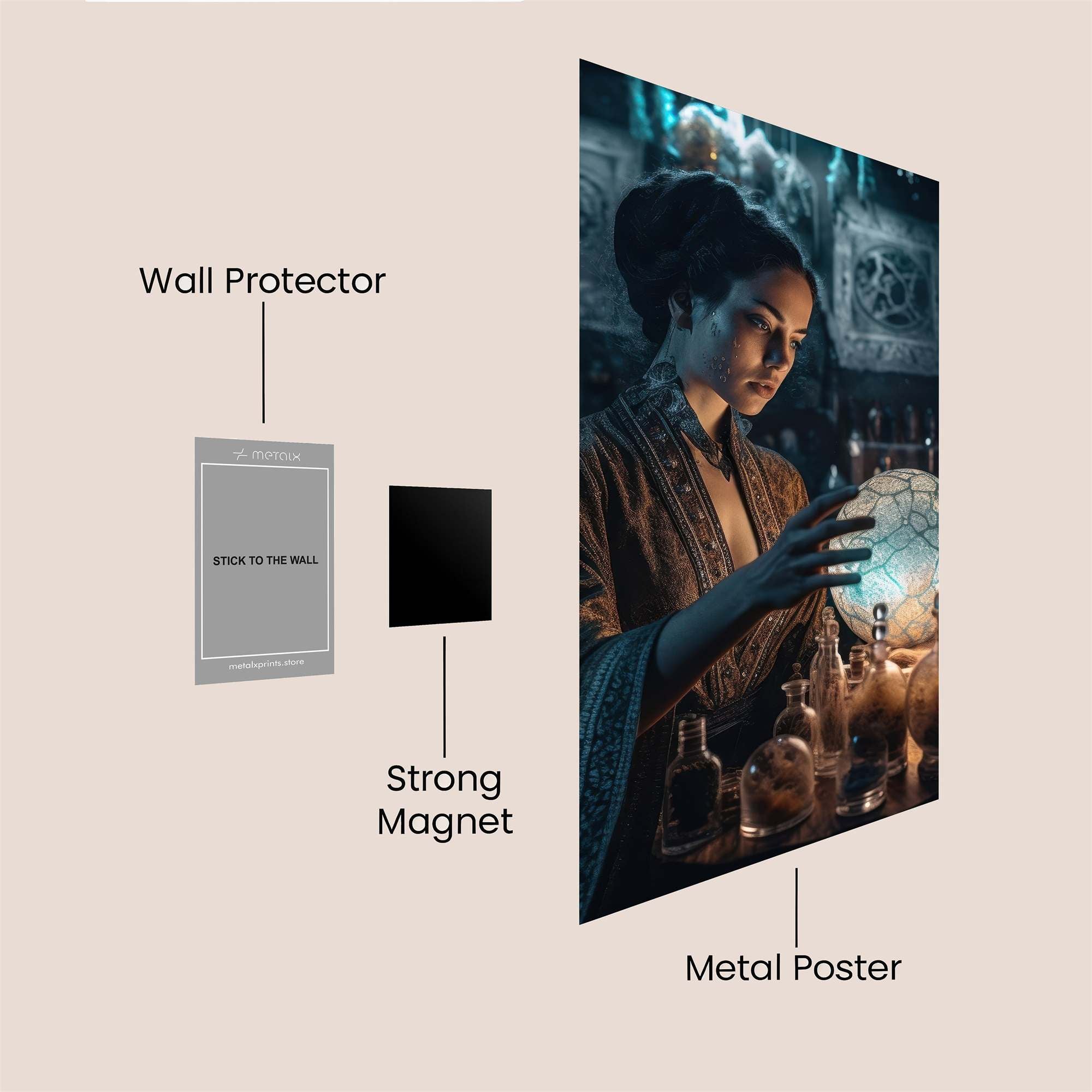 Mystic Aura Safe Wall Magnetic / M
