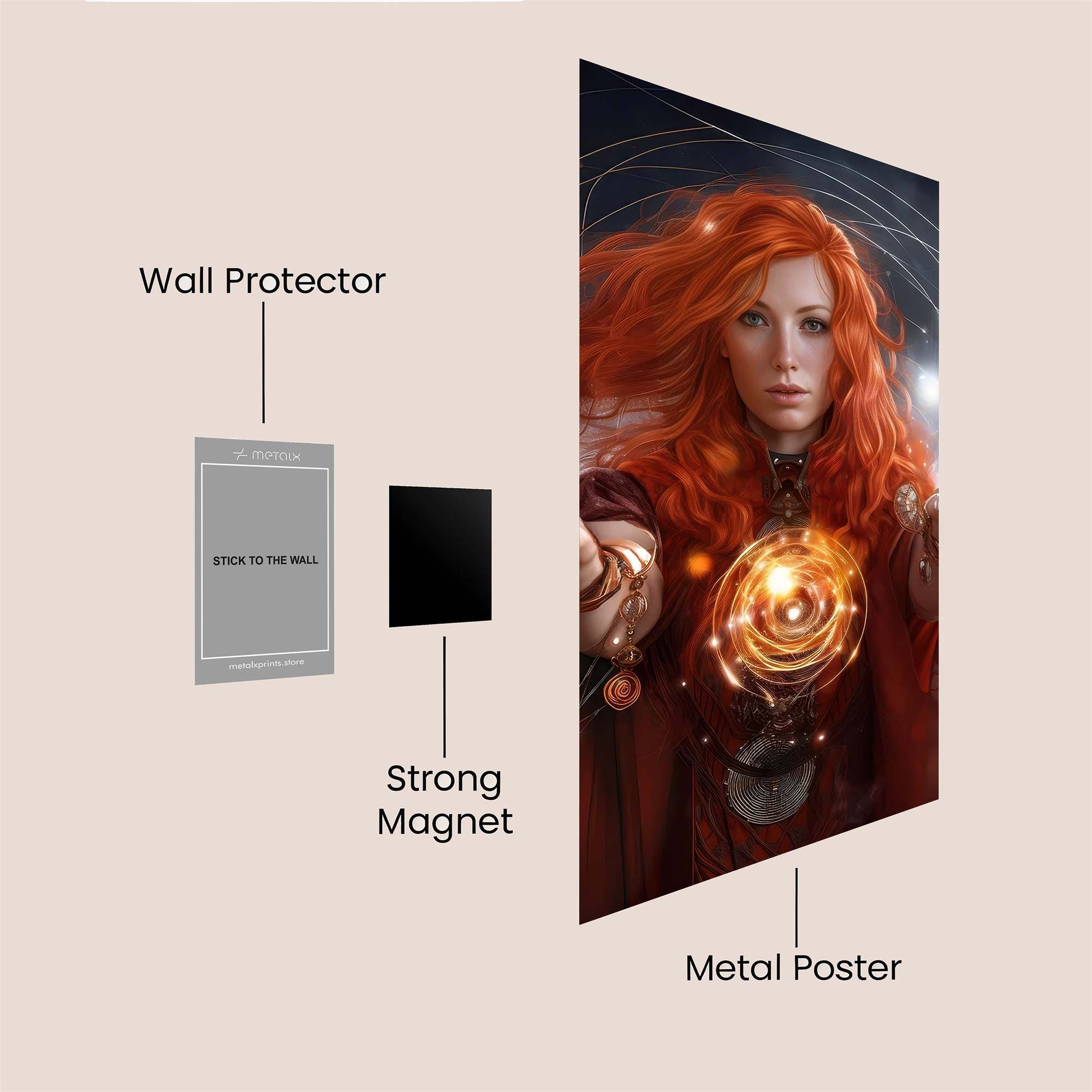 Mystic Blaze Safe Wall Magnetic / M
