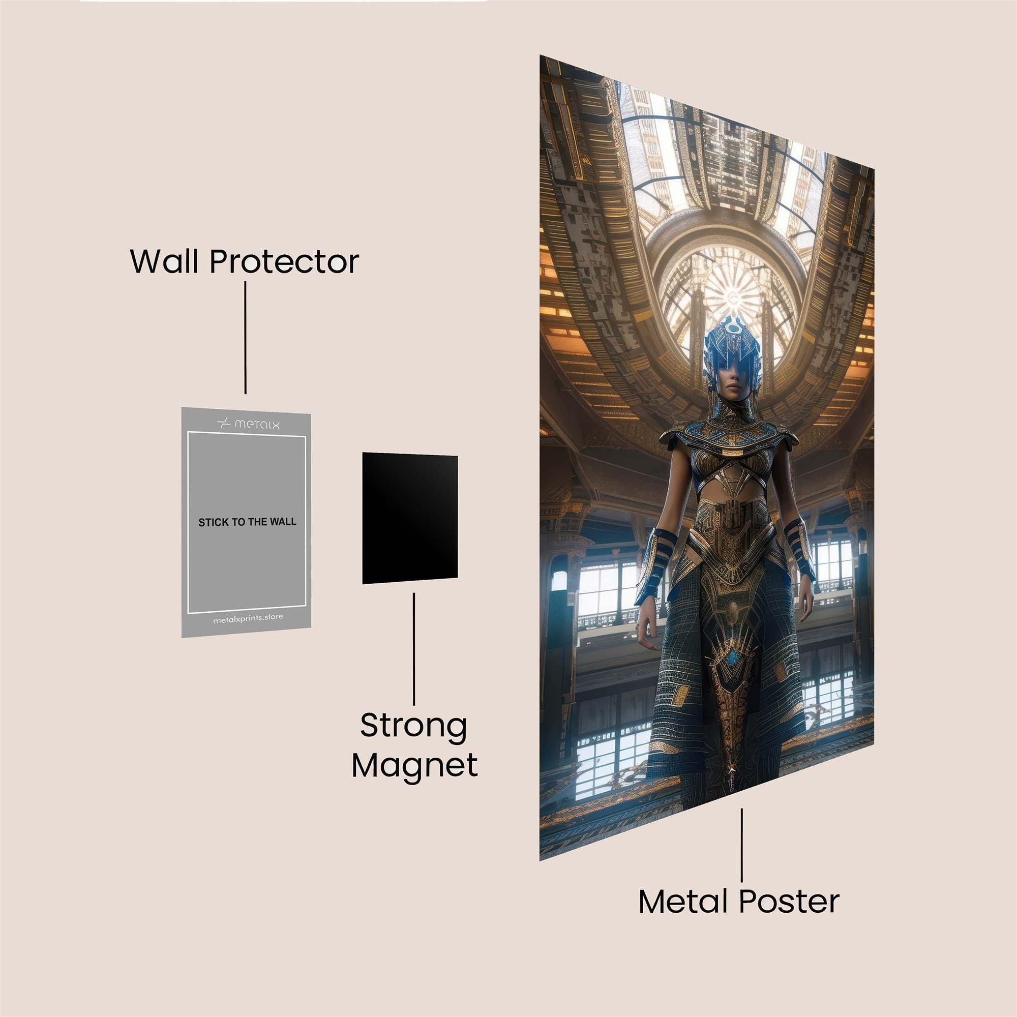 Nefertiti Majestic Safe Wall Magnetic / M