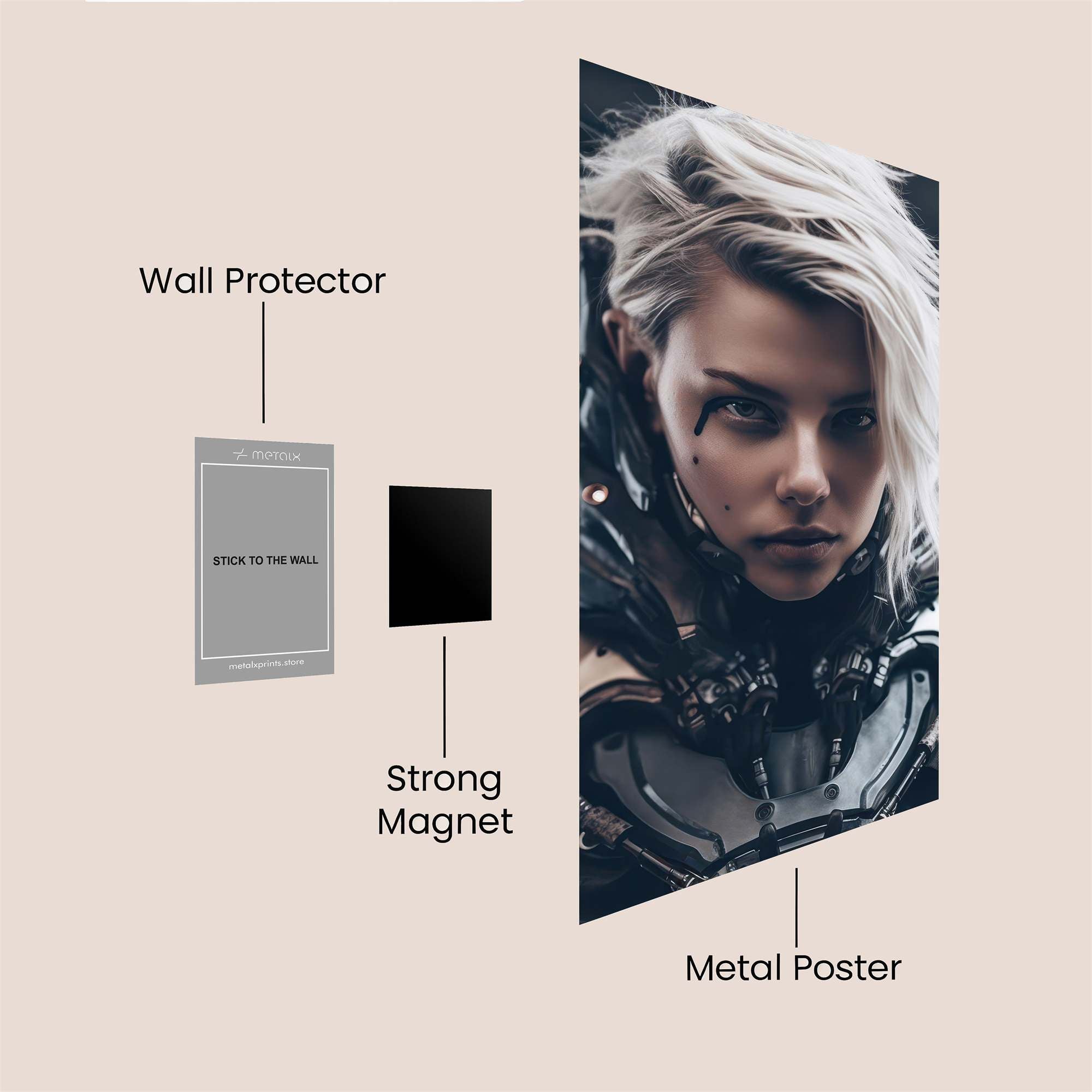 Cyberpunk Reverie Safe Wall Magnetic / M