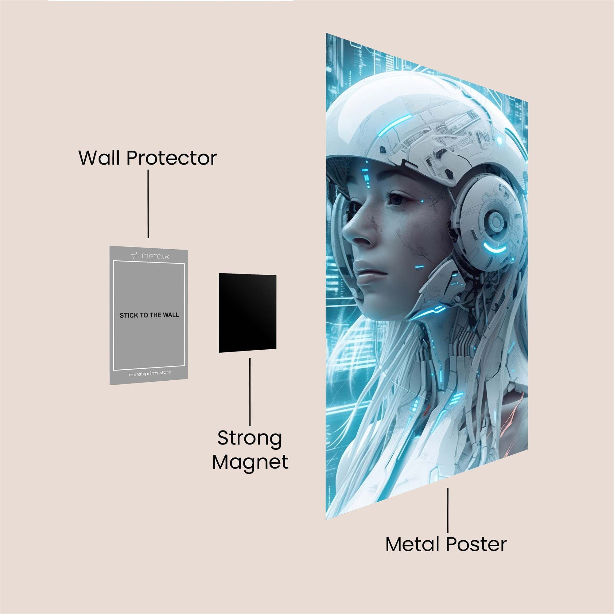 Cyber Serenity Safe Wall Magnetic / M