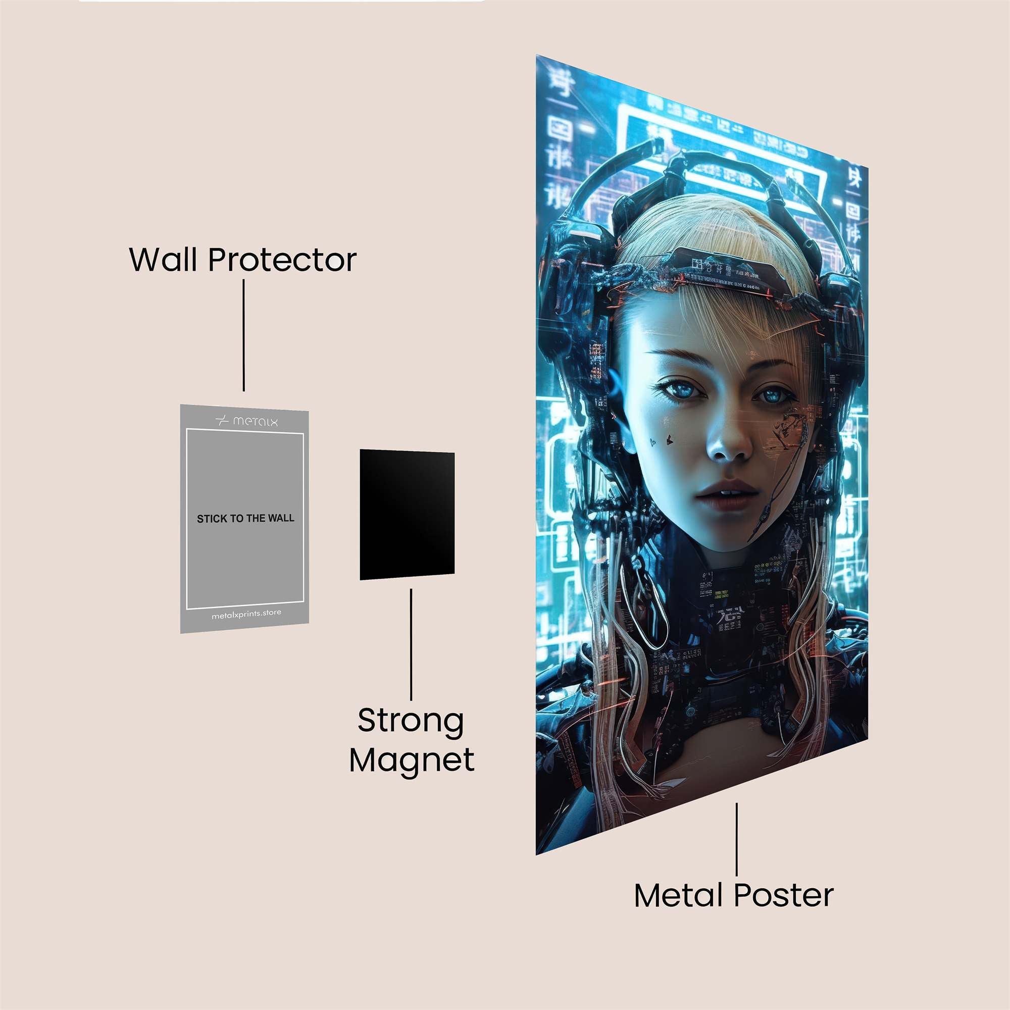 Cyber Serenity Safe Wall Magnetic / M