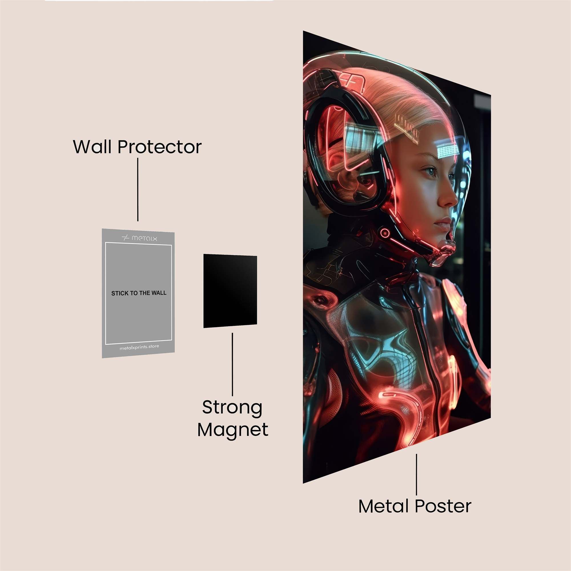 Ava Intrigue Safe Wall Magnetic / M