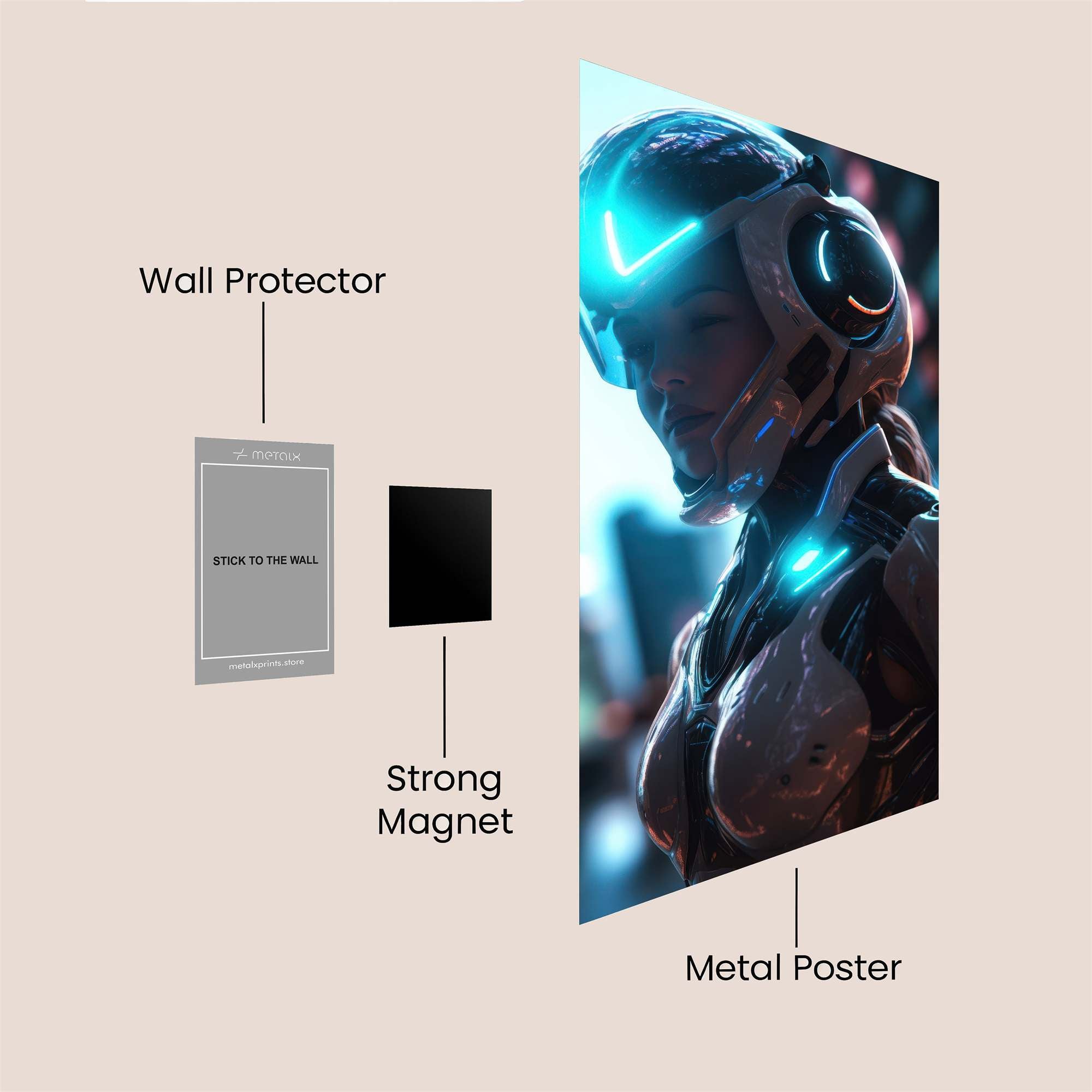 Cyber Serenity Safe Wall Magnetic / M