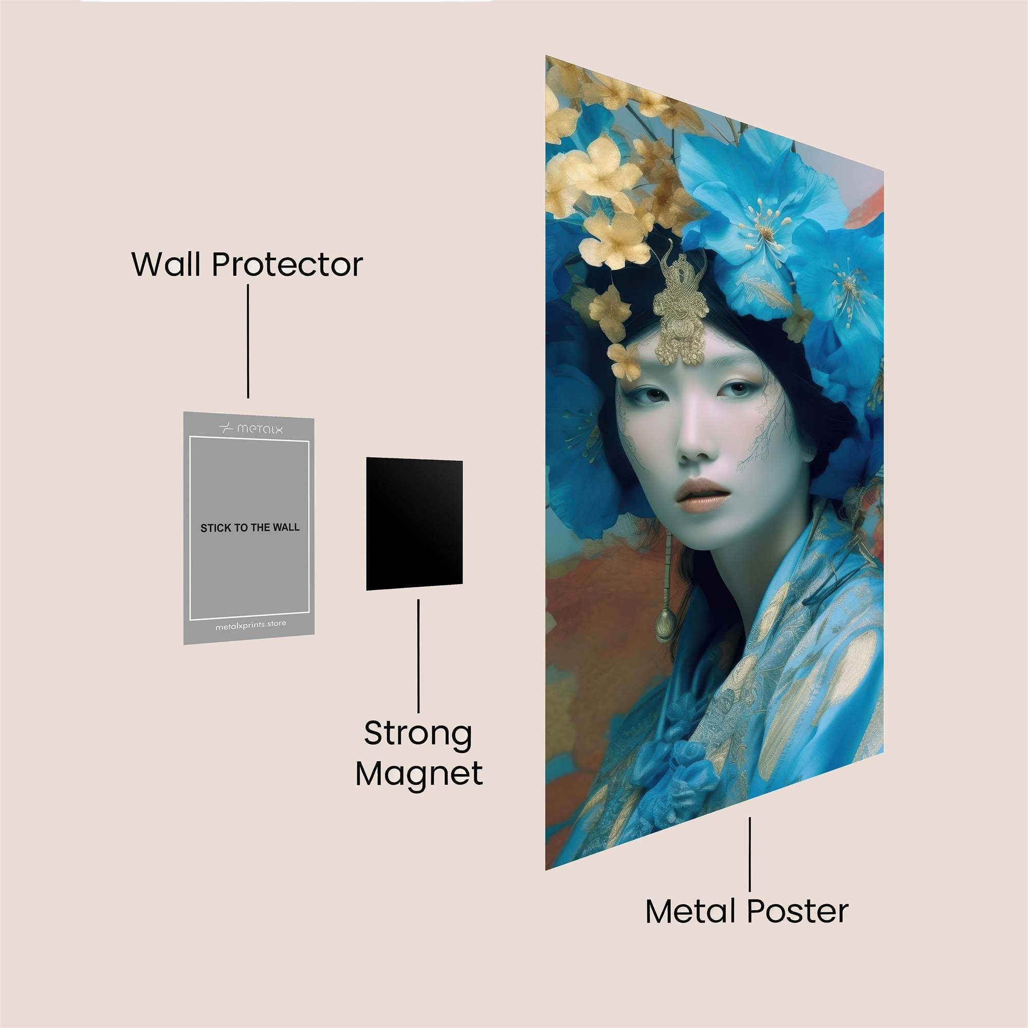 Floral Elegance Safe Wall Magnetic / M