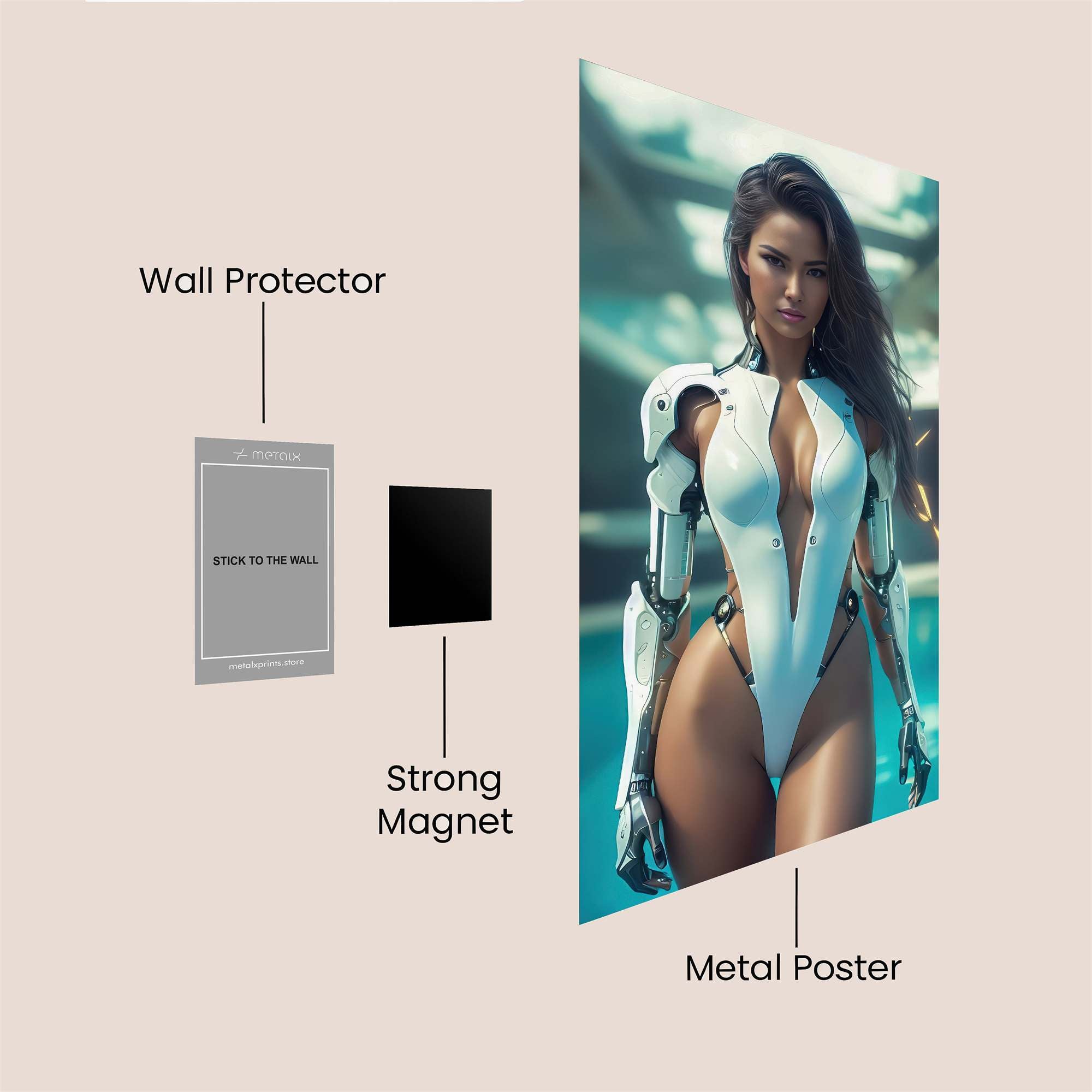 Cyber Siren Safe Wall Magnetic / M