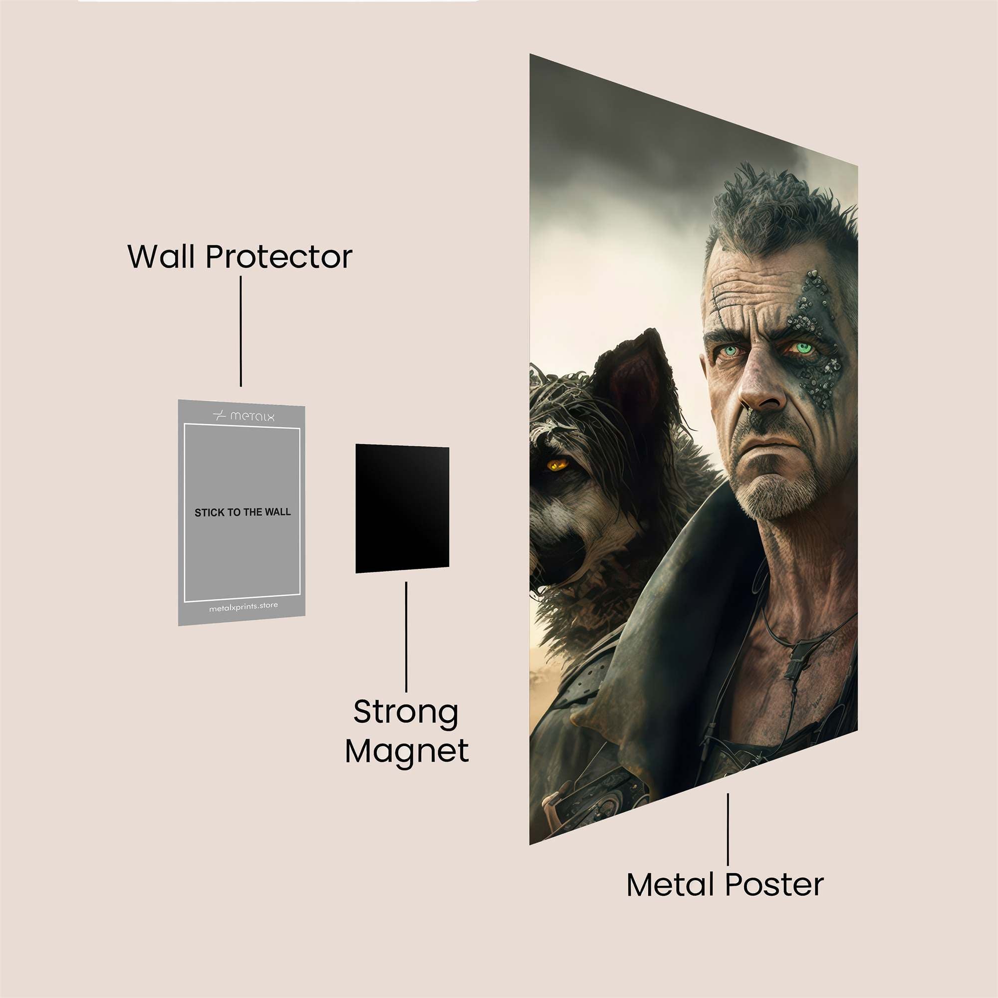 Wasteland Warrior Safe Wall Magnetic / M