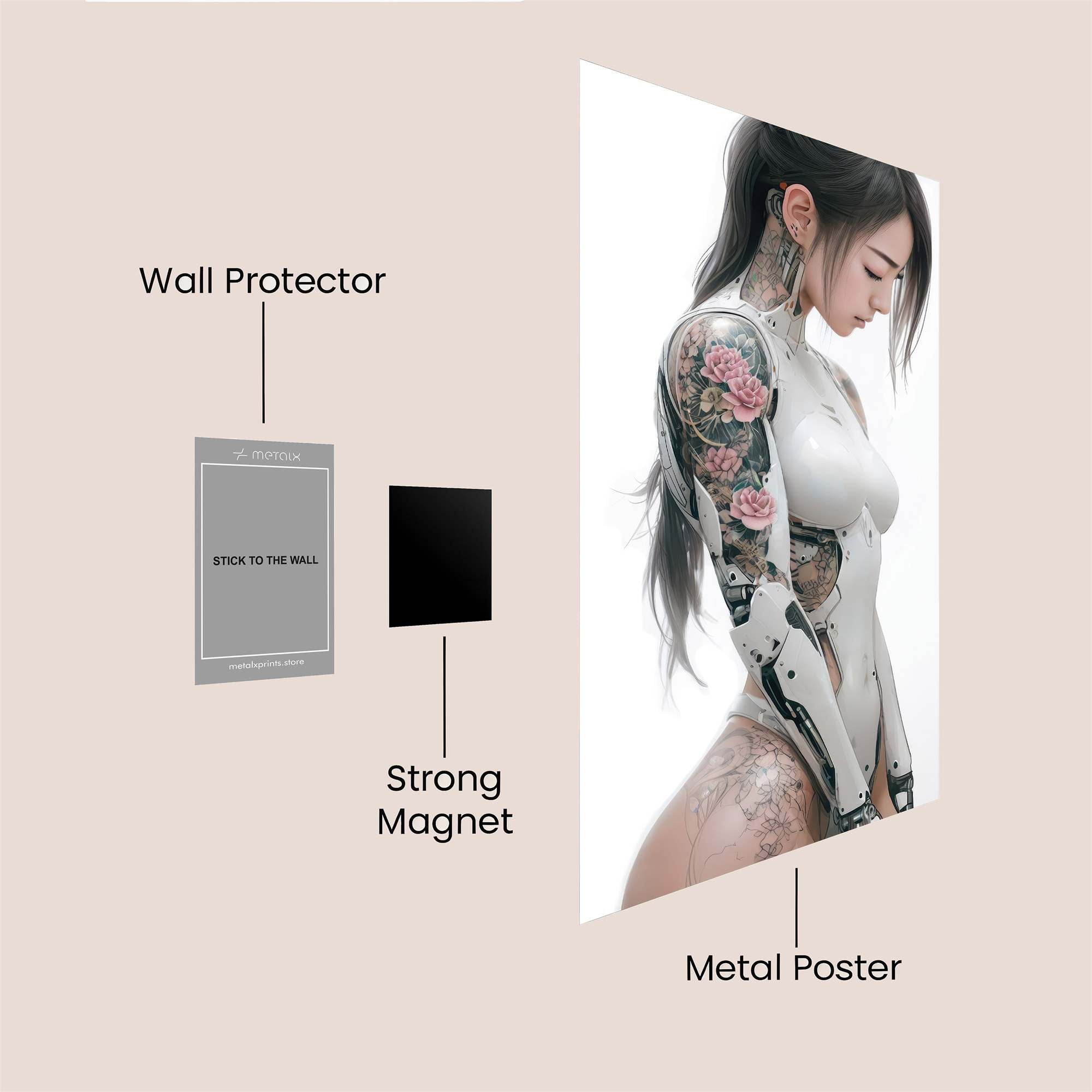 Cyber Serenity Safe Wall Magnetic / M