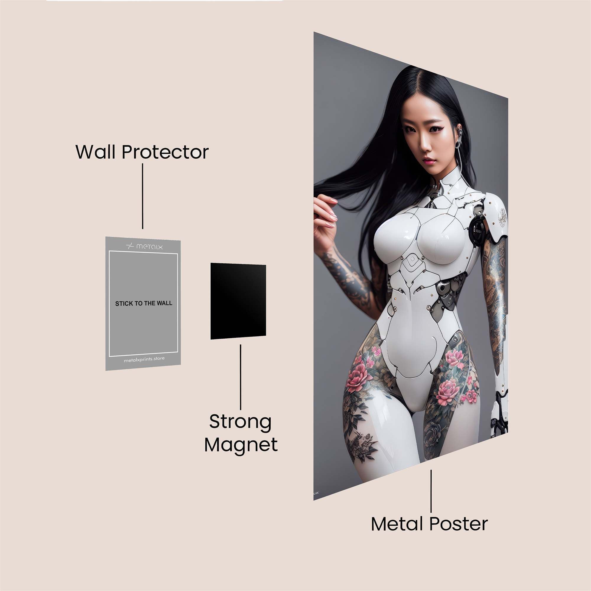 Cyber Blossom Safe Wall Magnetic / M