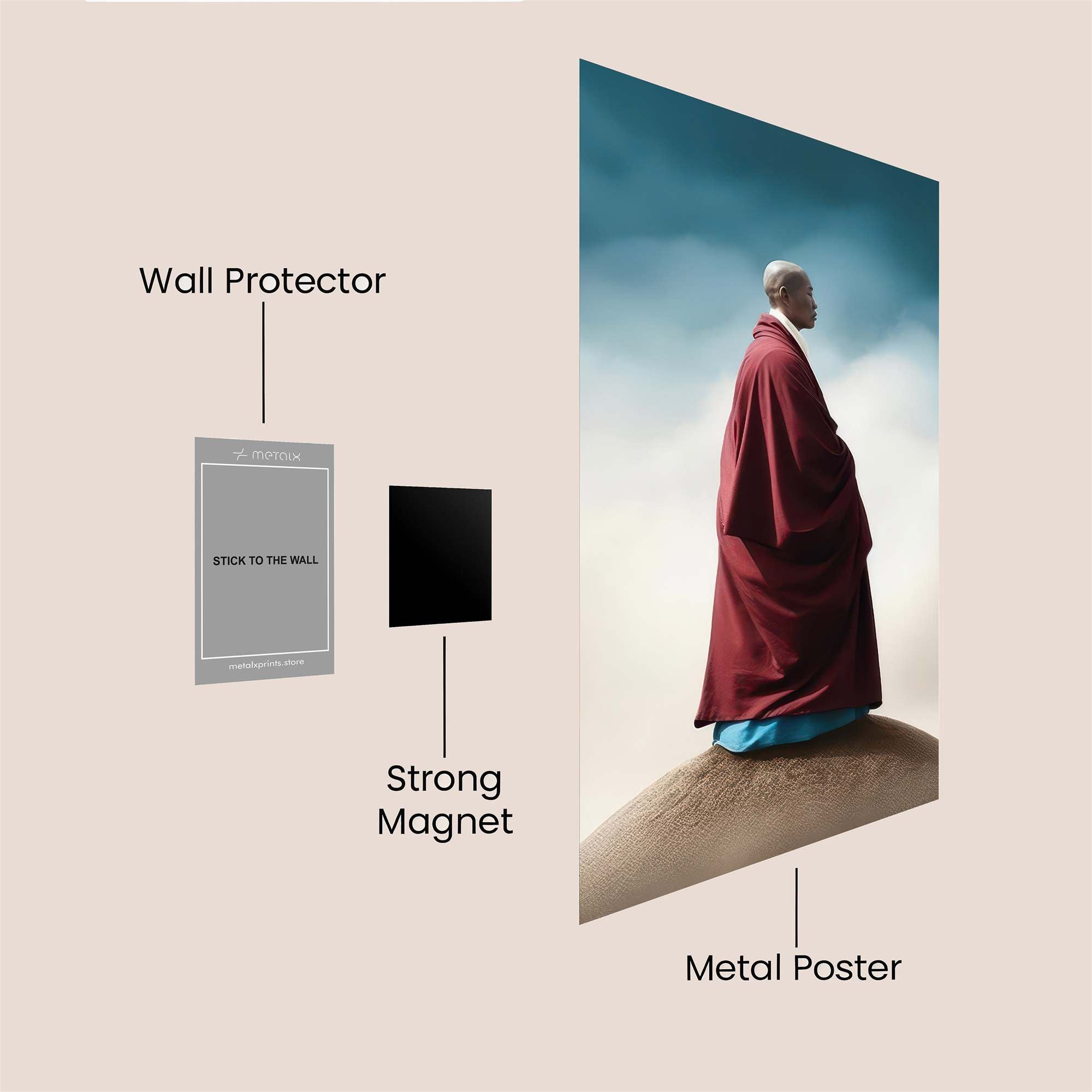 Monk Serene Safe Wall Magnetic / M