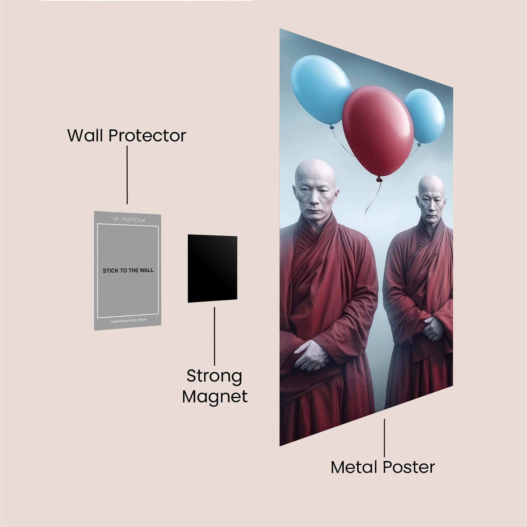 Monks Serene Safe Wall Magnetic / M