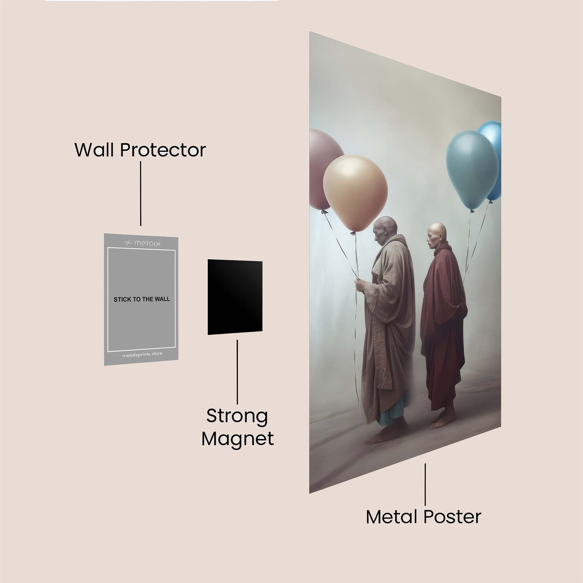 Monks Serenity Safe Wall Magnetic / M