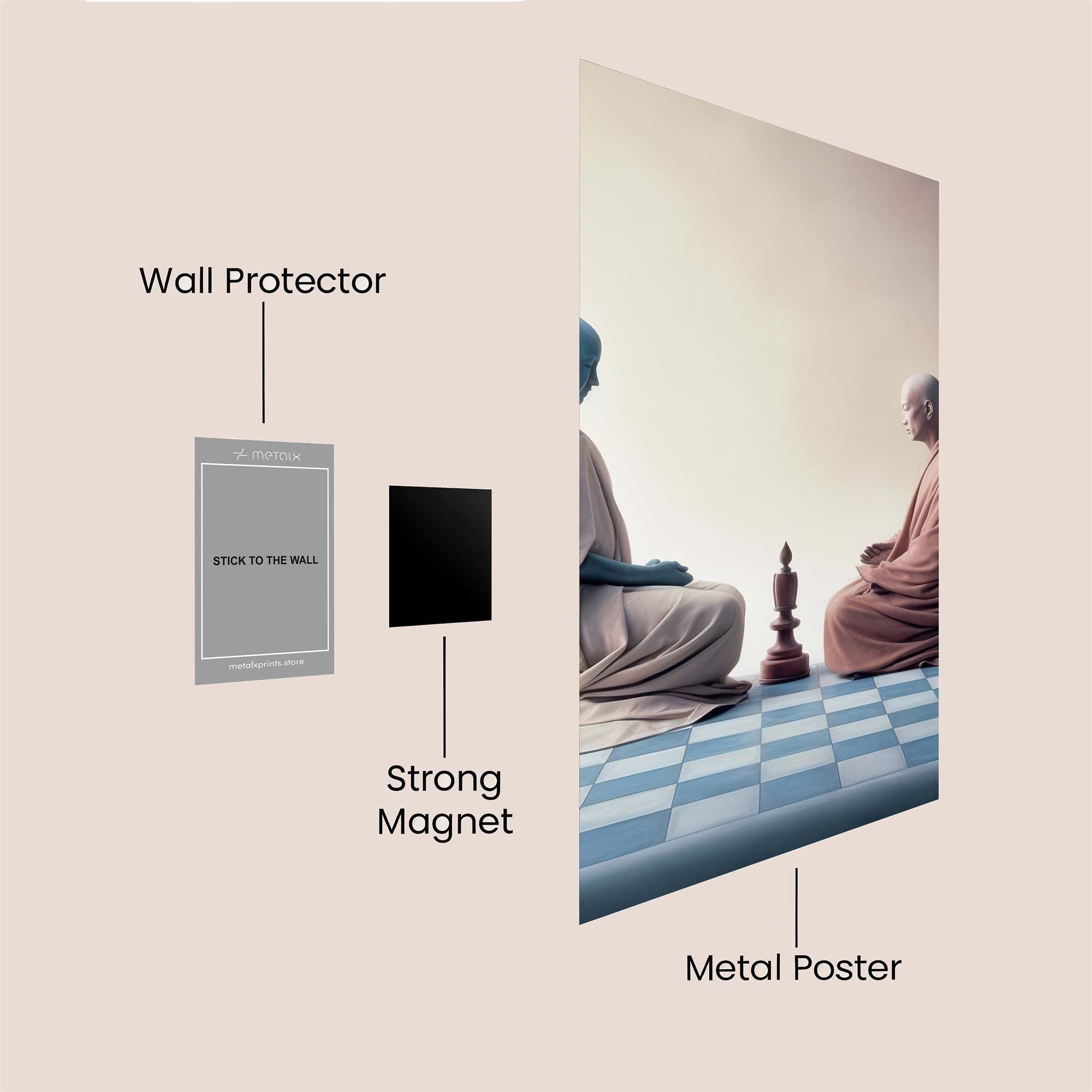 Monks' Match Safe Wall Magnetic / M