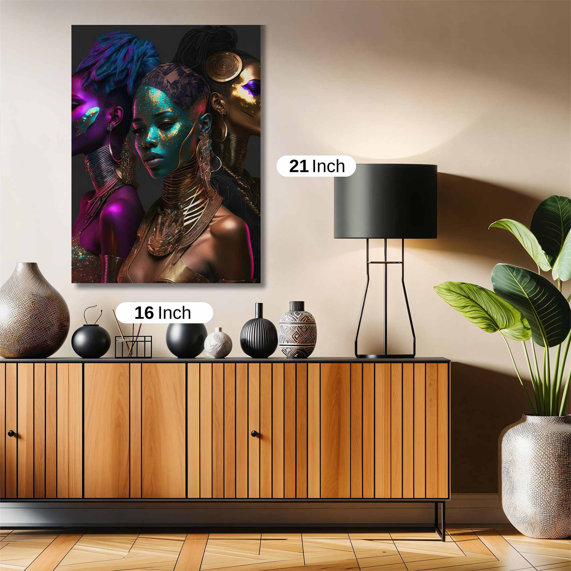 Afrofuturist Elegance Safe Wall Magnetic / M