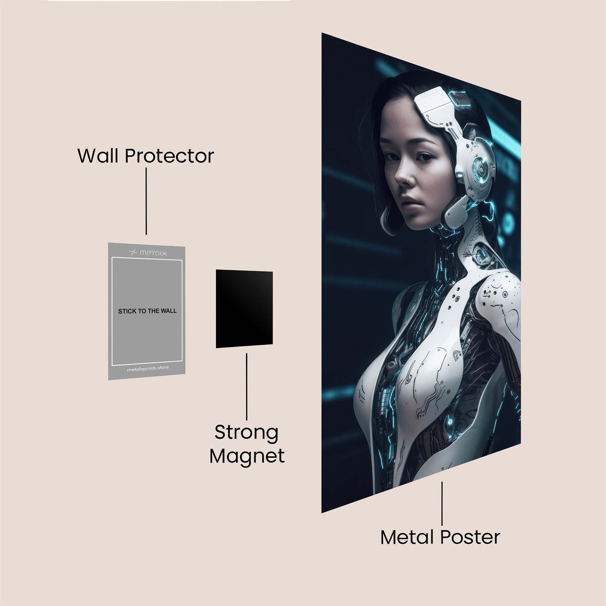 Cyber Serenity Safe Wall Magnetic / M