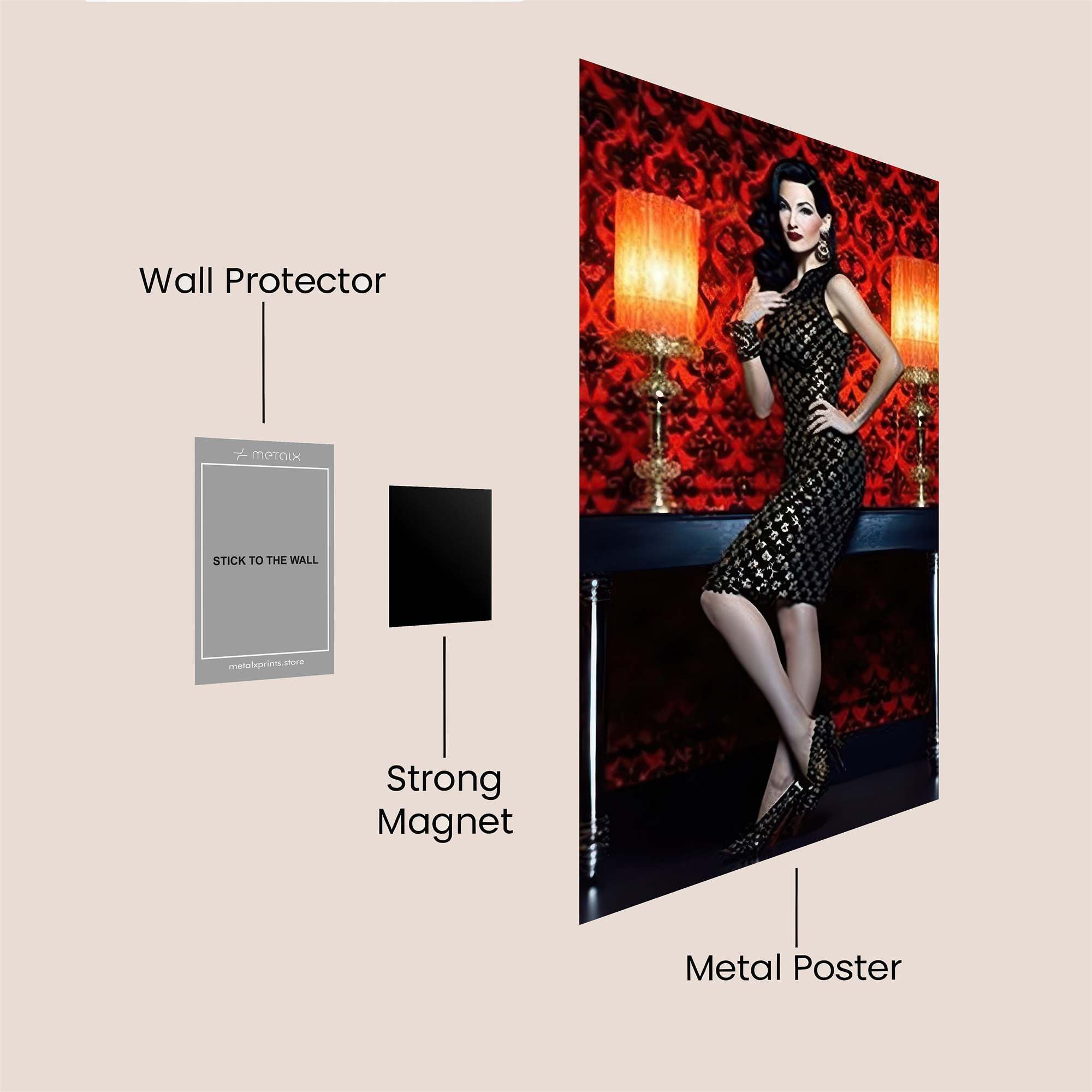 Dita Seductive Safe Wall Magnetic / M