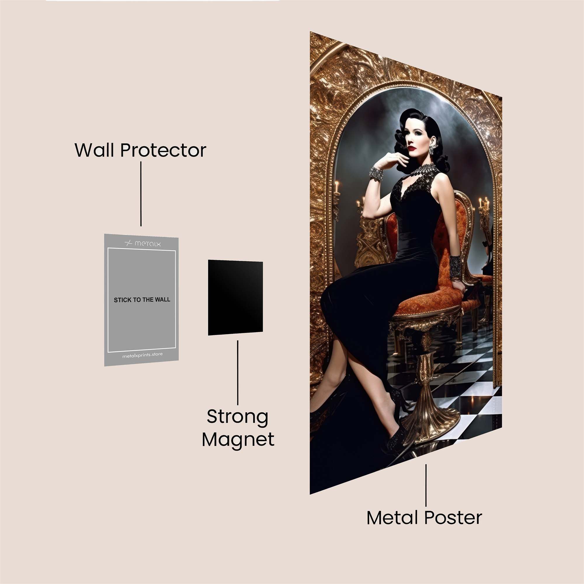 Dita Enigmatic Safe Wall Magnetic / M