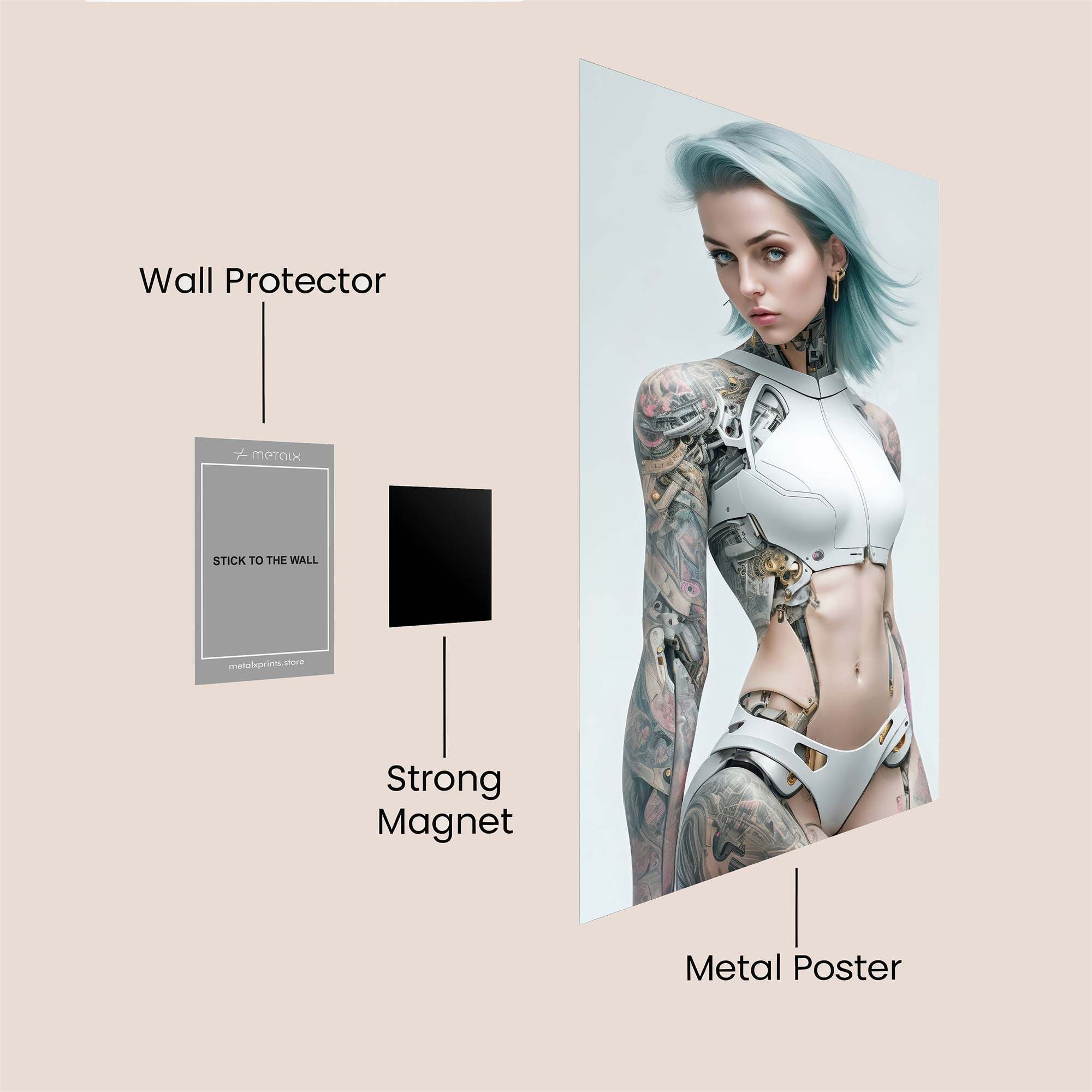 Cyber Serenity Safe Wall Magnetic / M