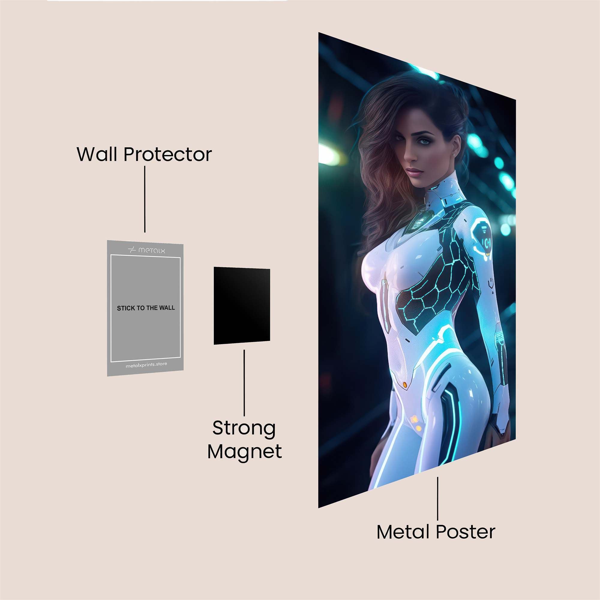 Cyber Enigma Safe Wall Magnetic / M