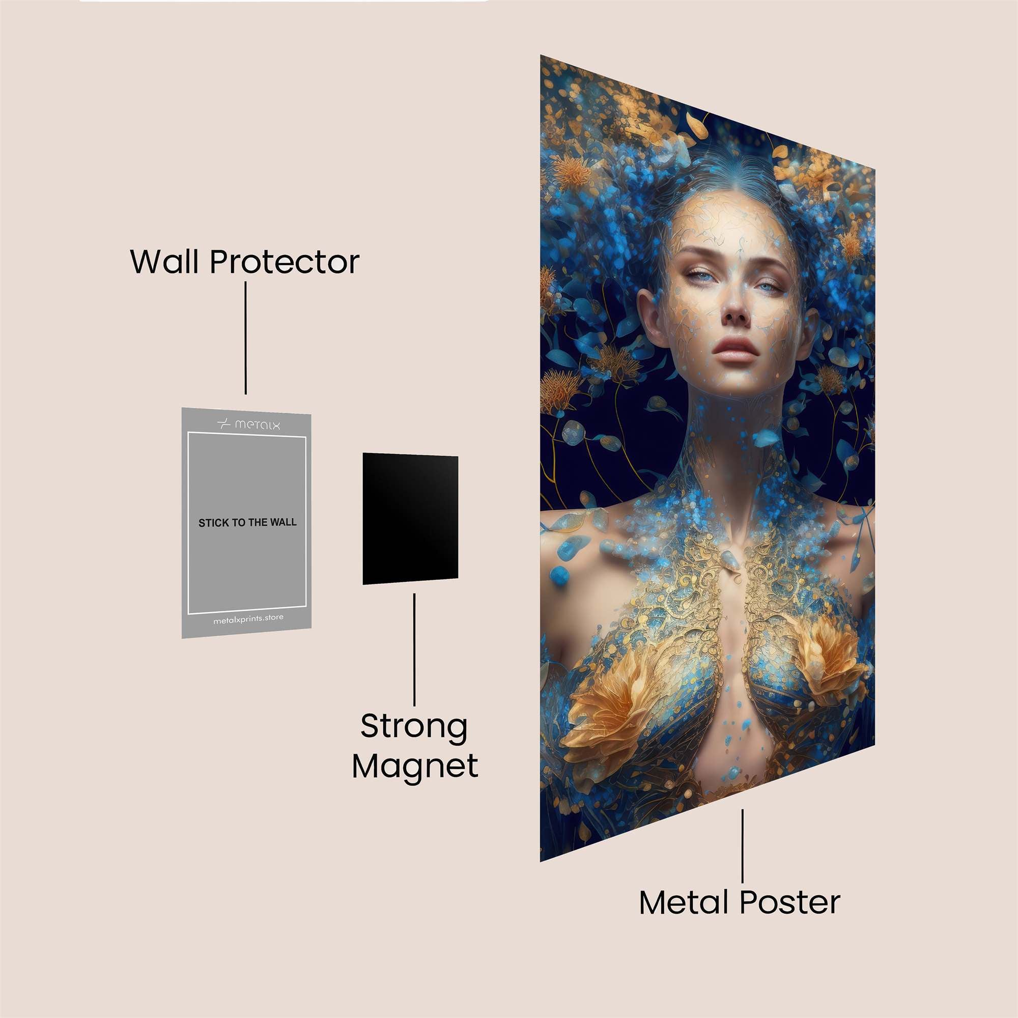 Floral Serenity Safe Wall Magnetic / M