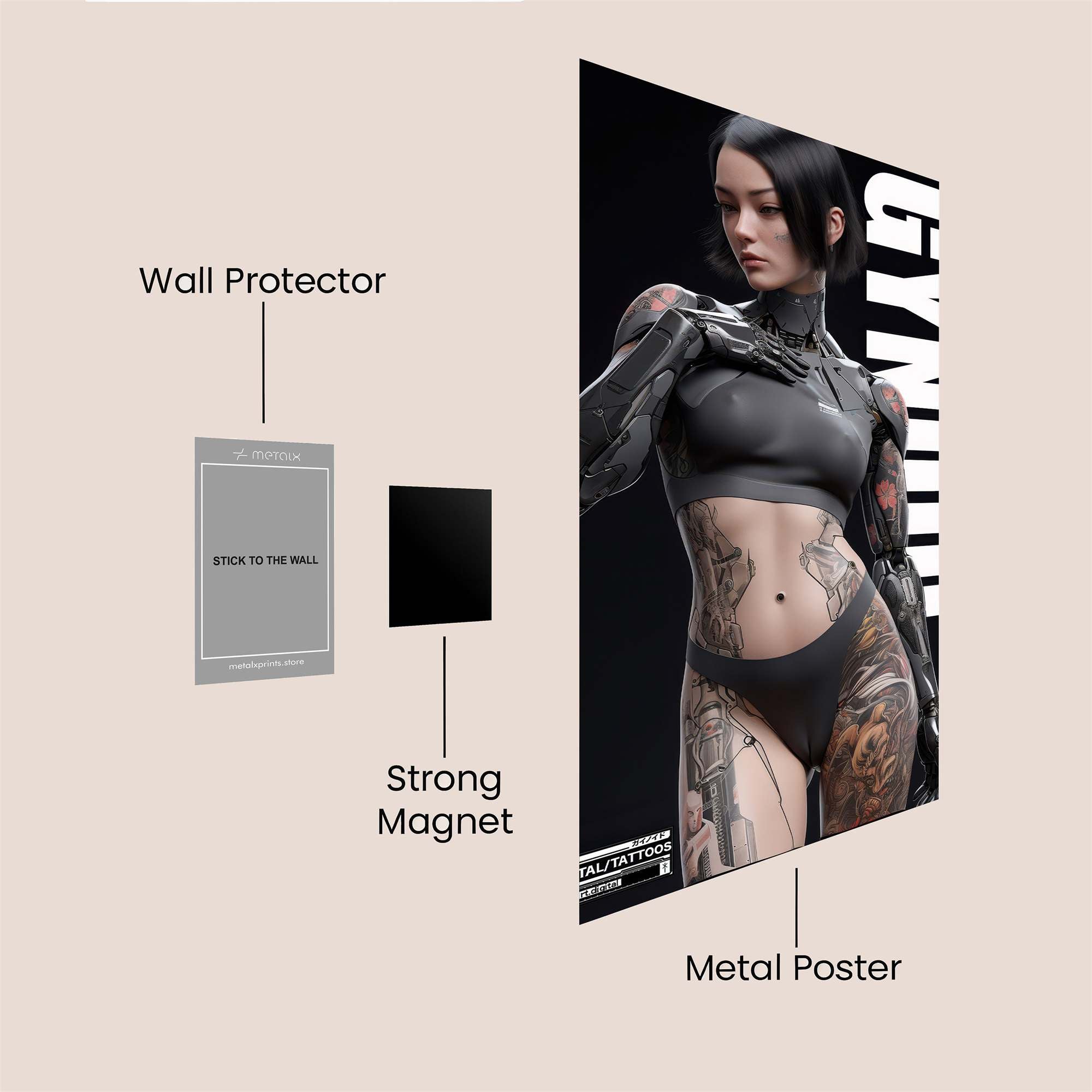 Cyber Enigma Safe Wall Magnetic / M