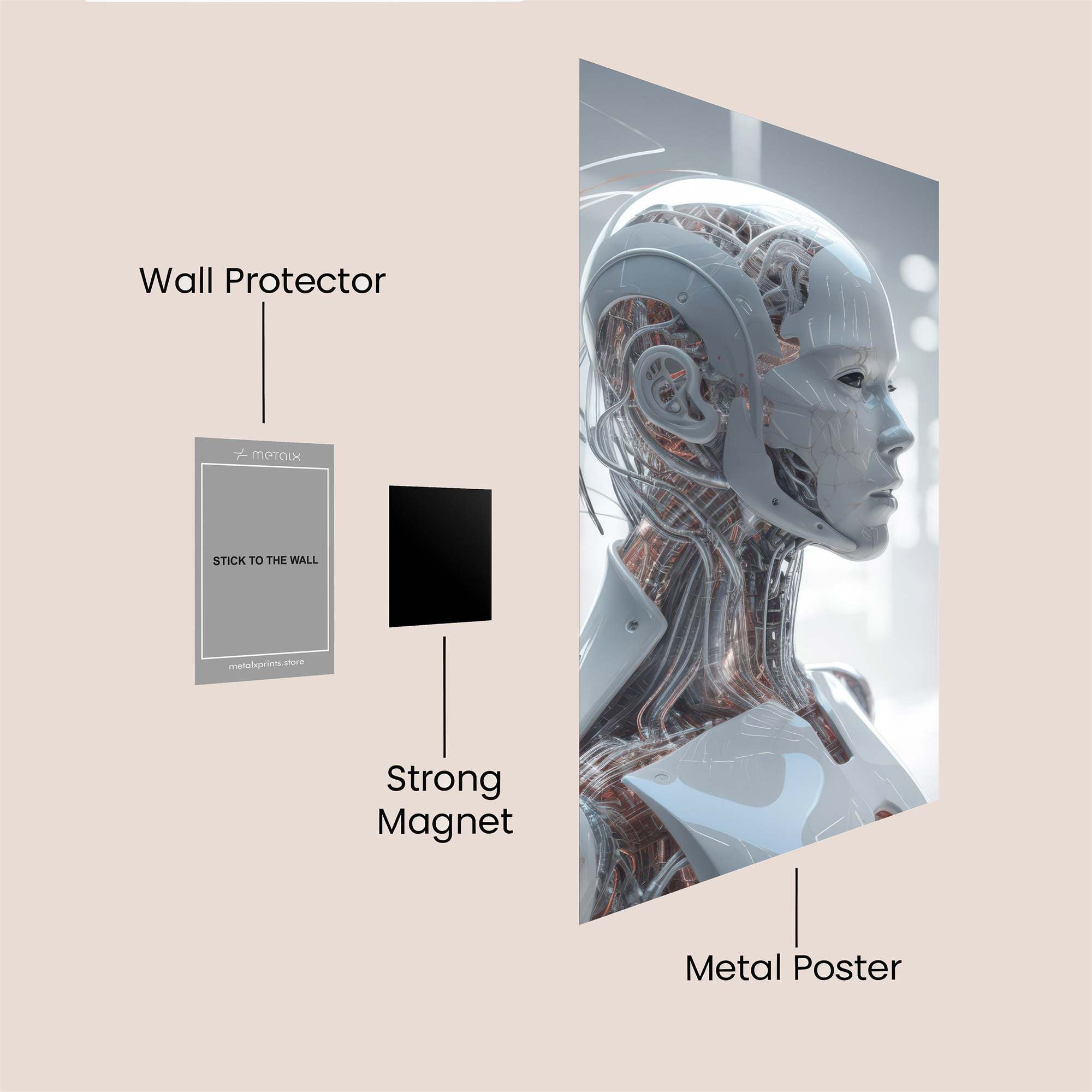 Robot Elegance Safe Wall Magnetic / M