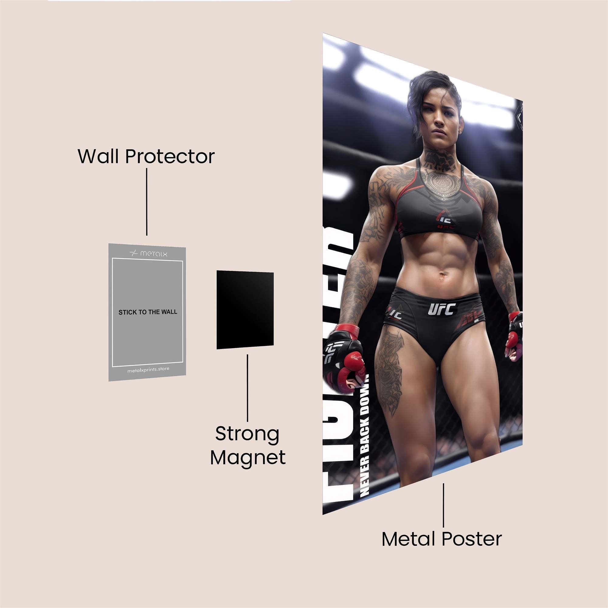 Tattooed Tenacity Safe Wall Magnetic / M