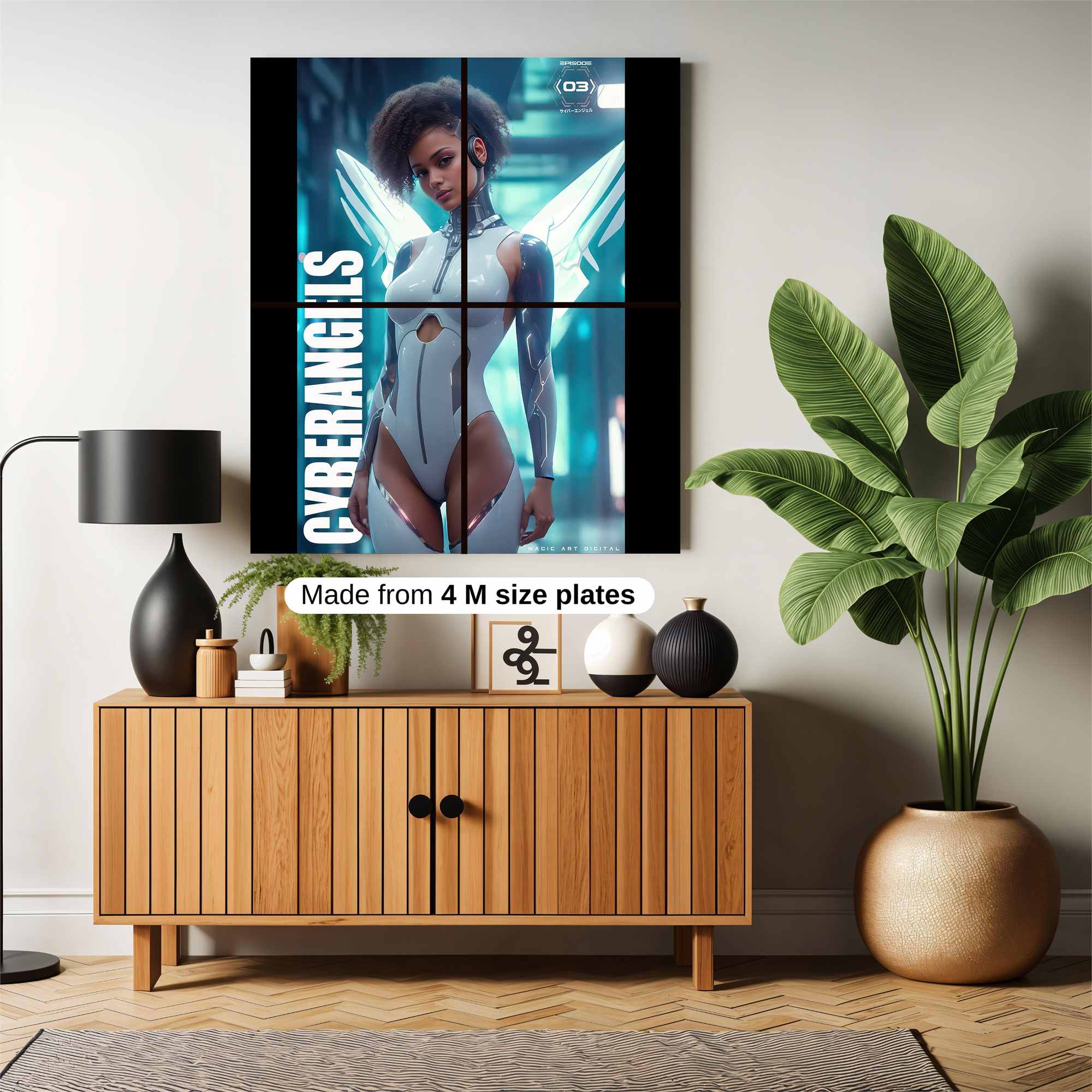 Cyber Serenity Safe Wall Magnetic / M