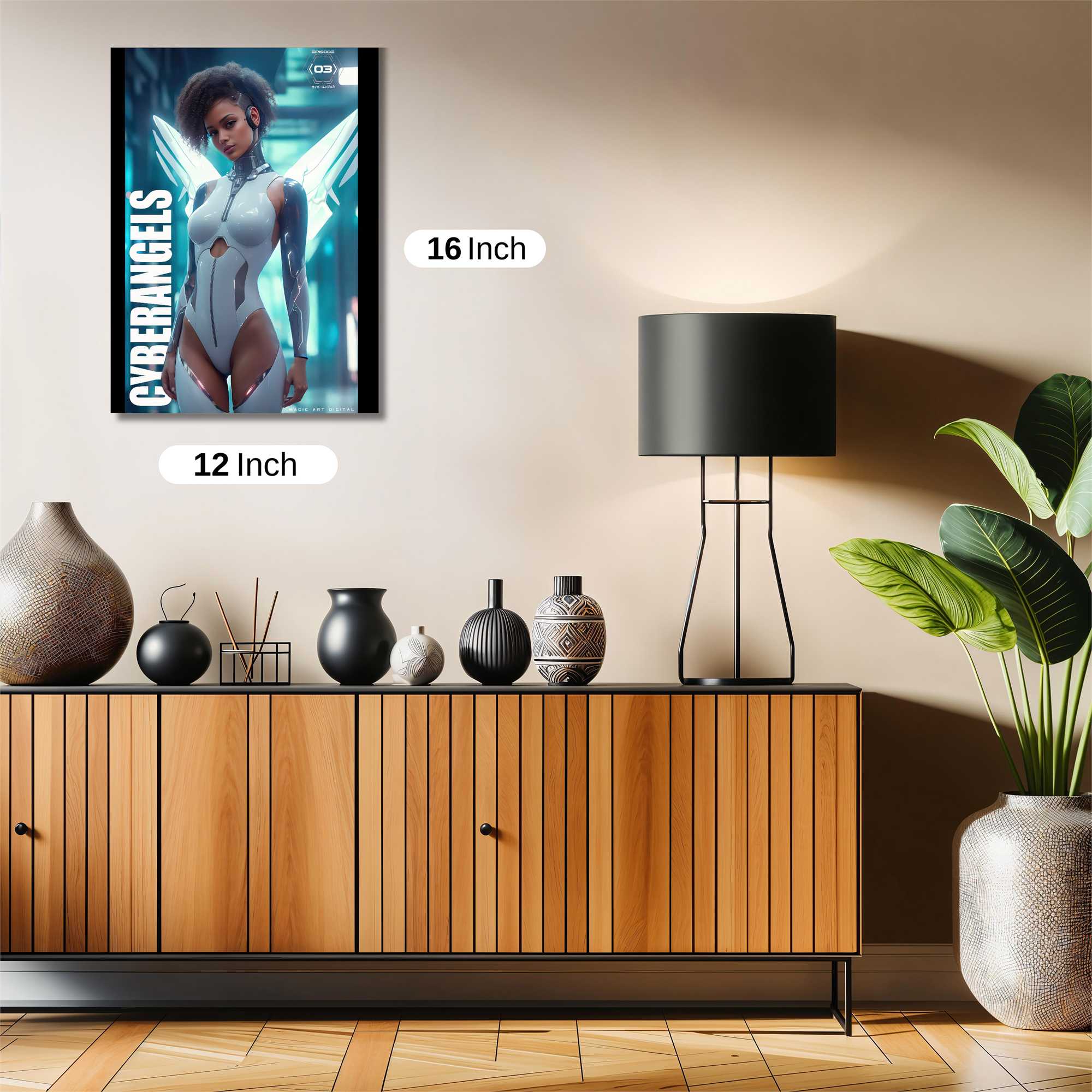 Cyber Serenity Safe Wall Magnetic / M