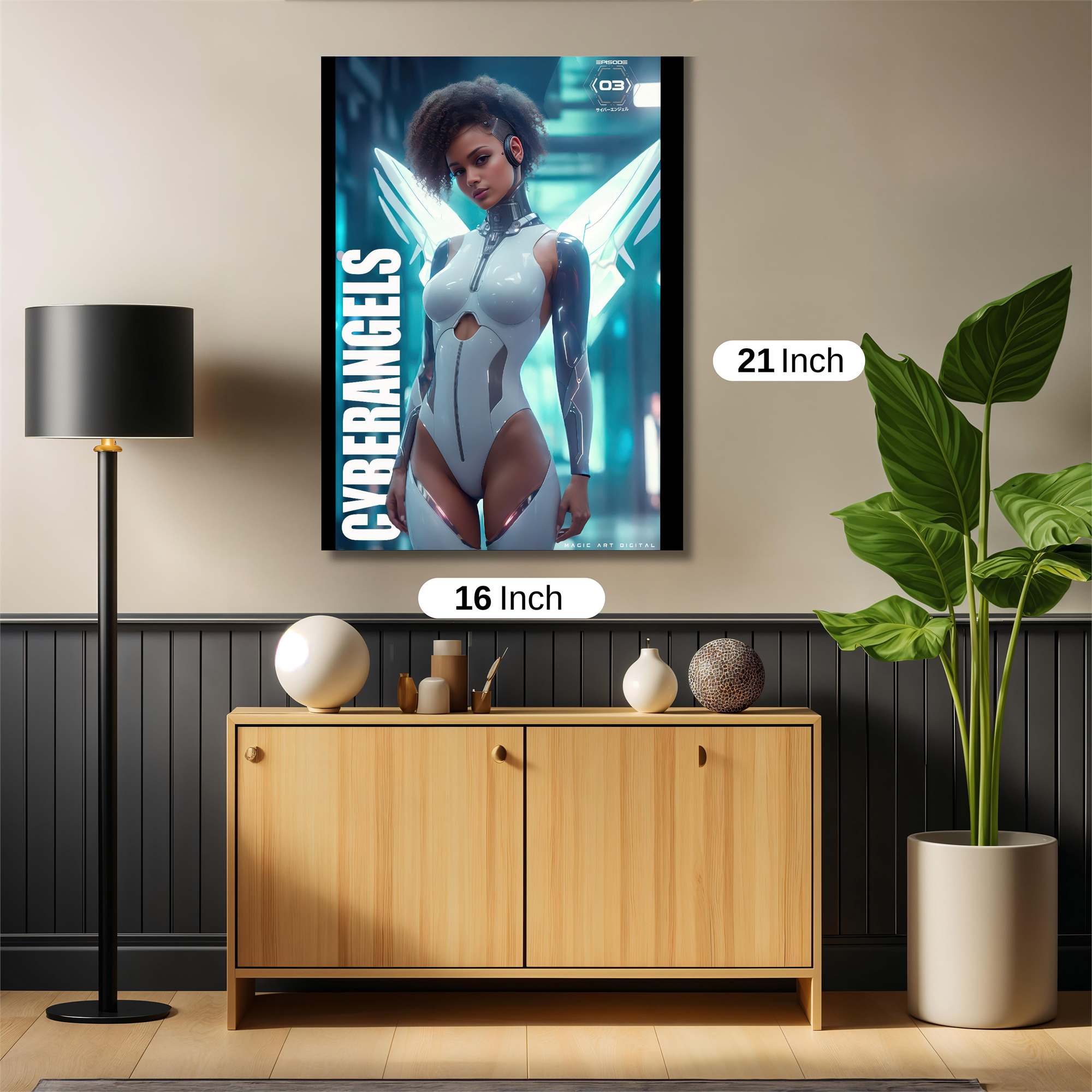 Cyber Serenity Safe Wall Magnetic / M