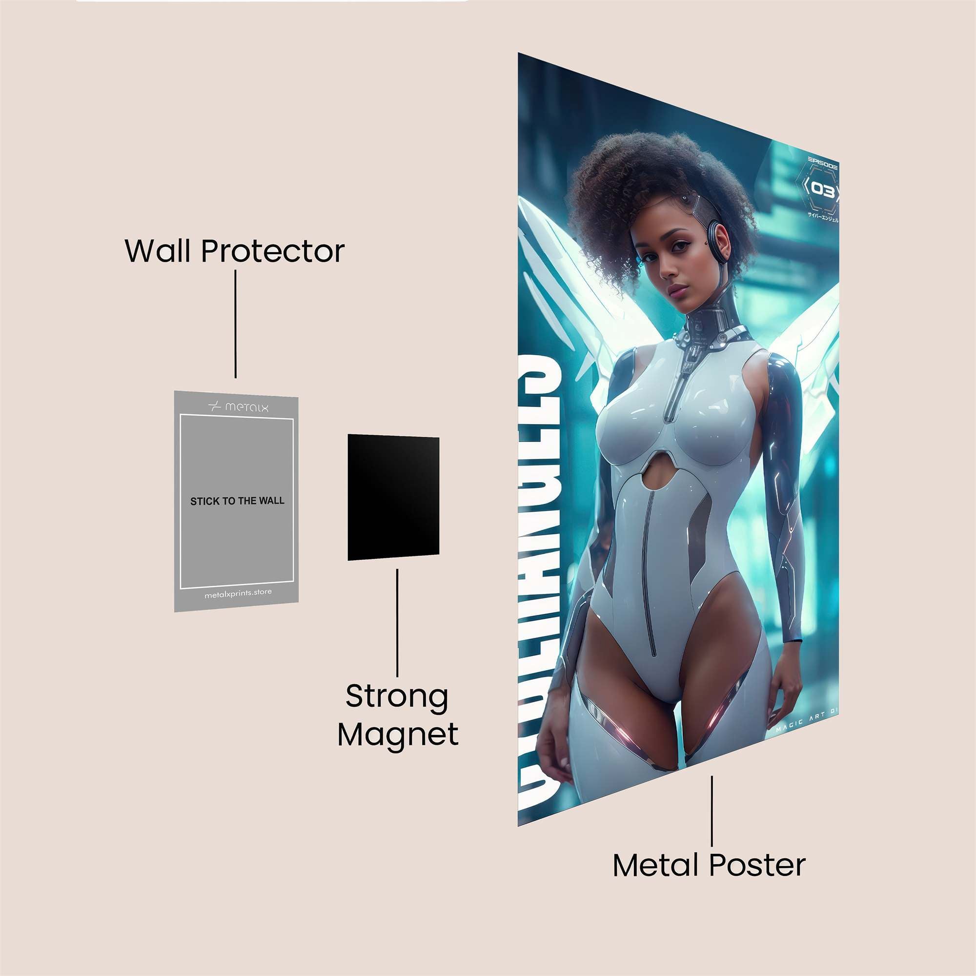 Cyber Serenity Safe Wall Magnetic / M