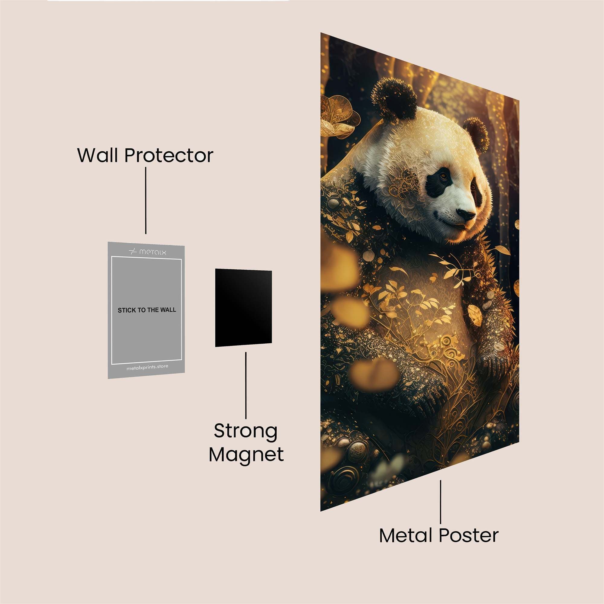 Panda Enchantment Safe Wall Magnetic / M