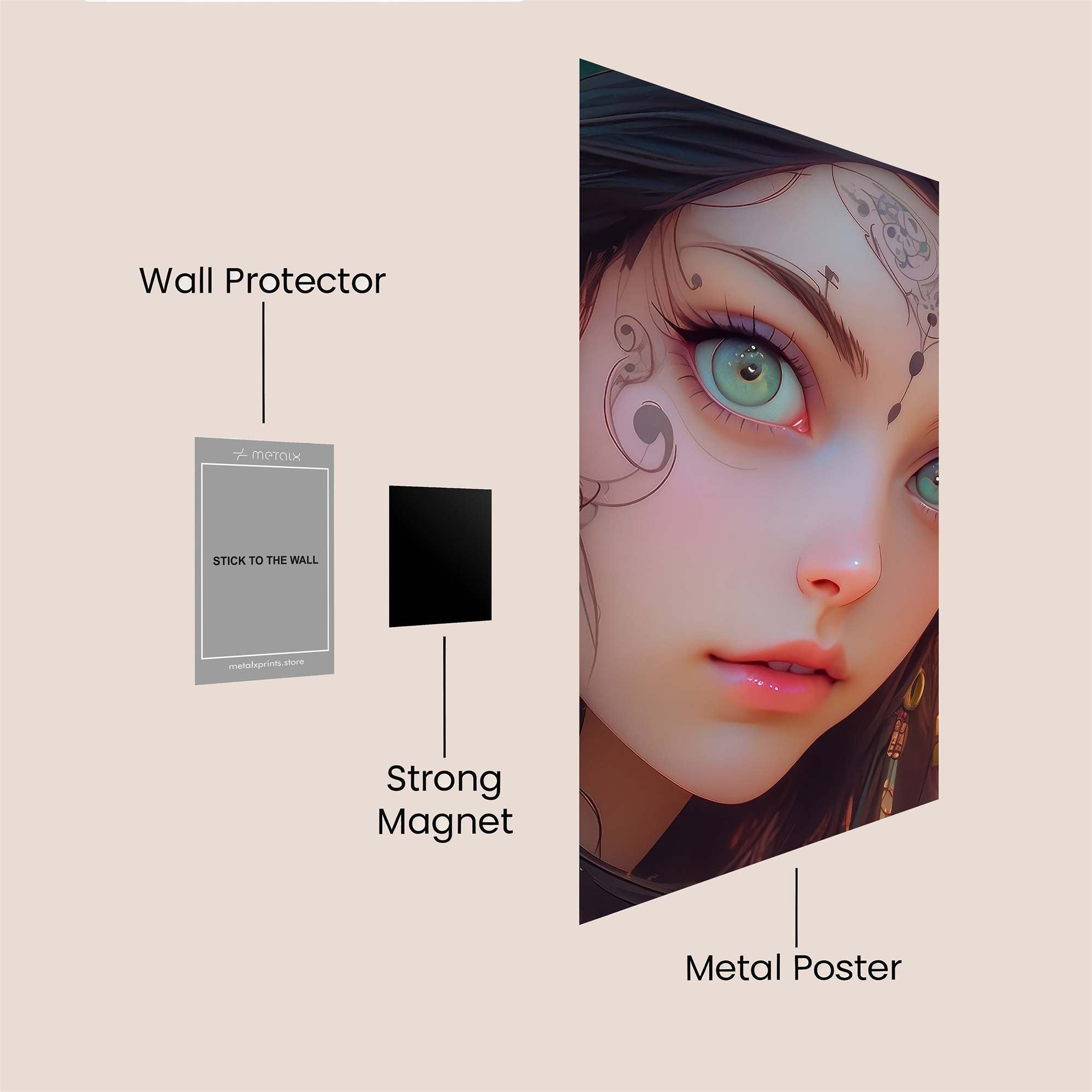MysticWhimsy Safe Wall Magnetic / M