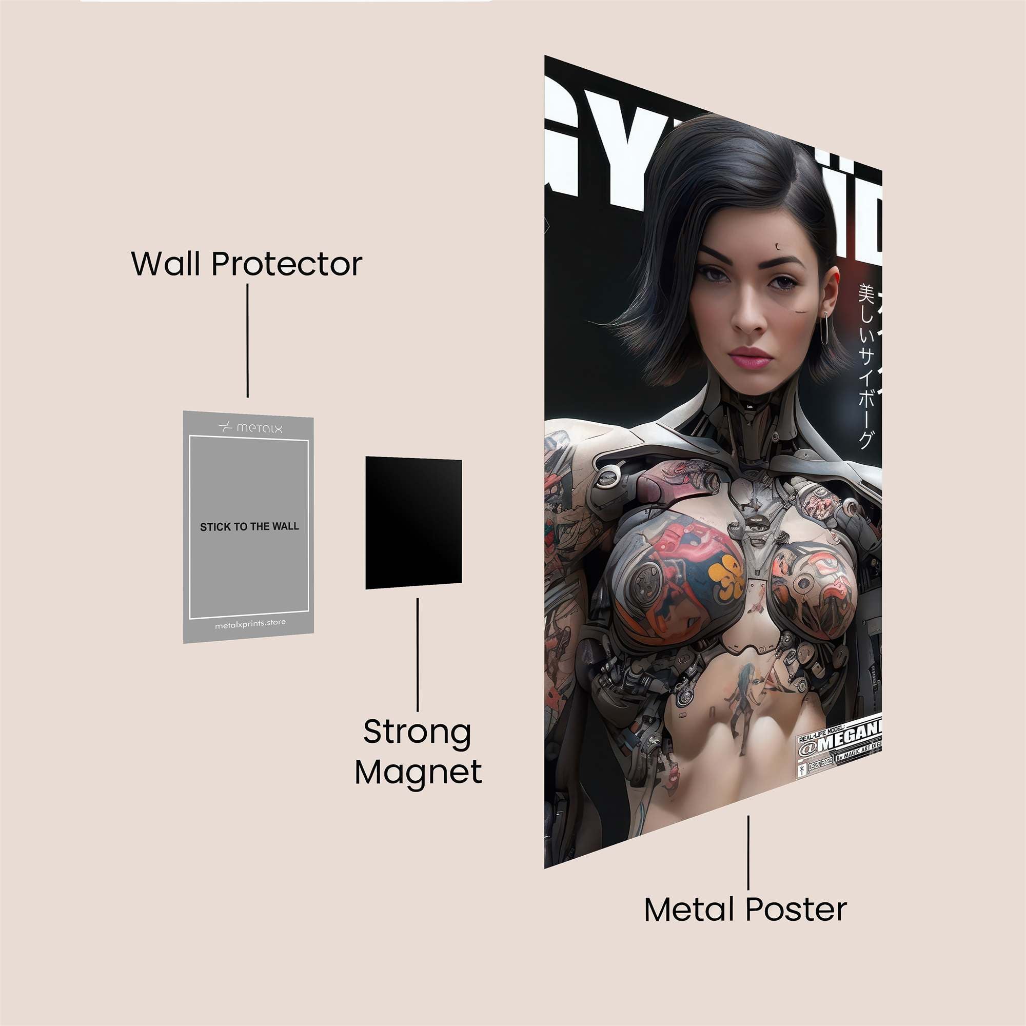 Cyber Vixen Safe Wall Magnetic / M