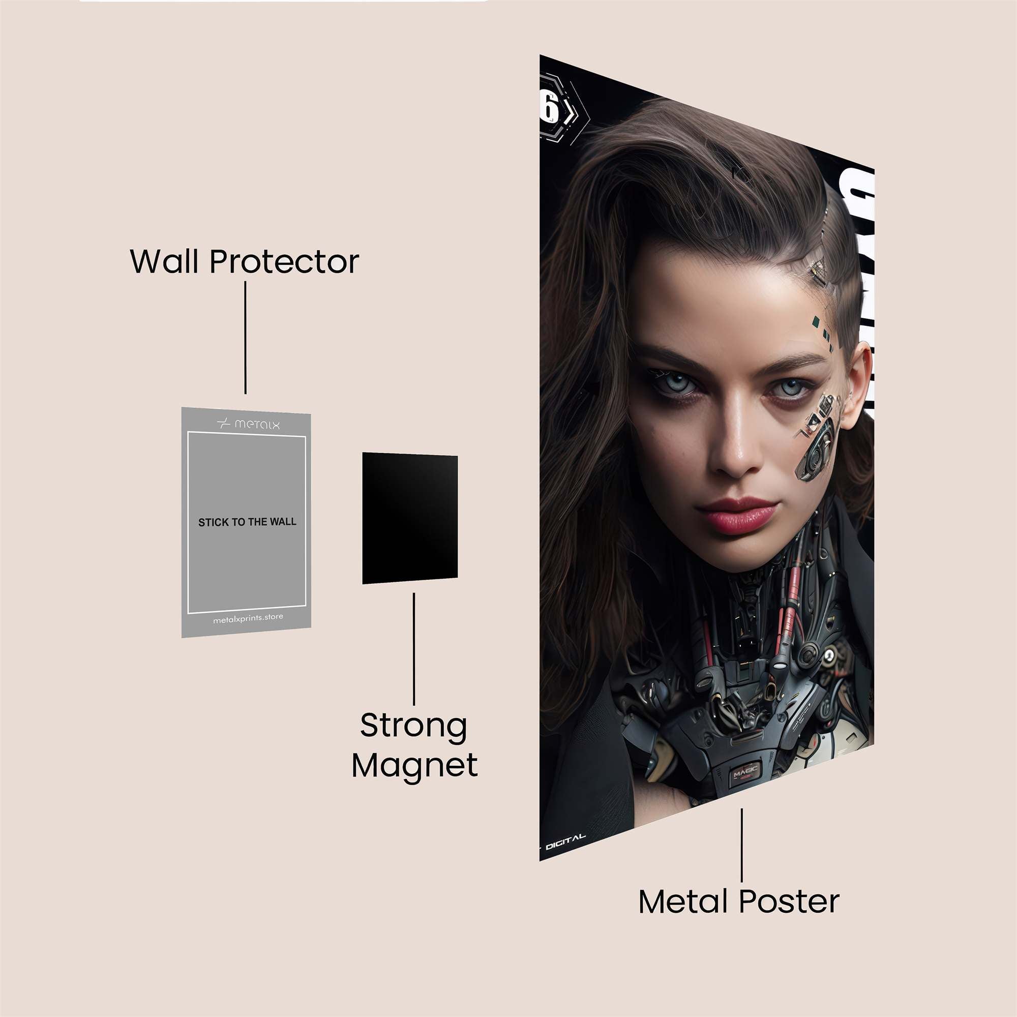 Cyber Enigma Safe Wall Magnetic / M