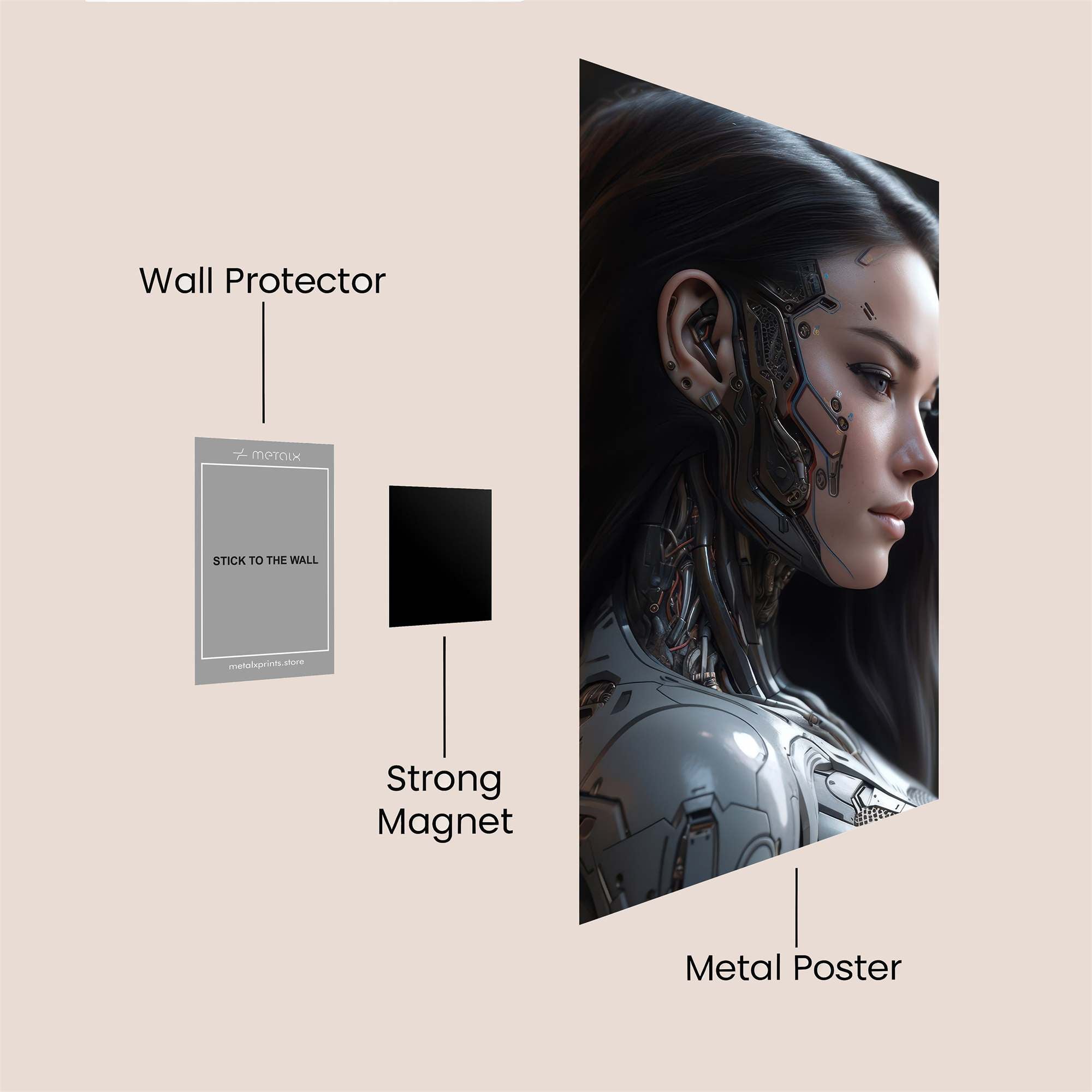 Cyborg Elegance Safe Wall Magnetic / M