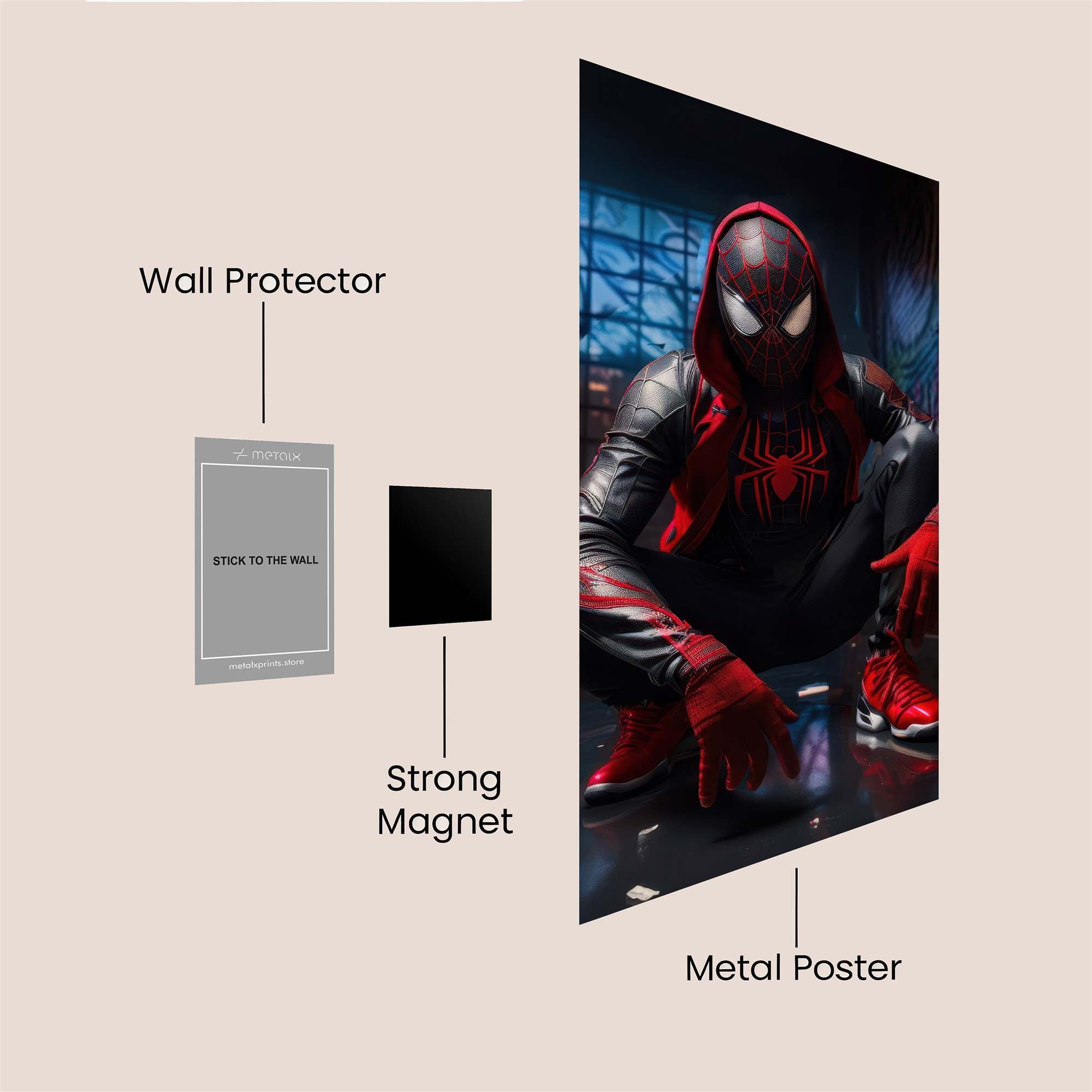 Spider Vengeance Safe Wall Magnetic / M