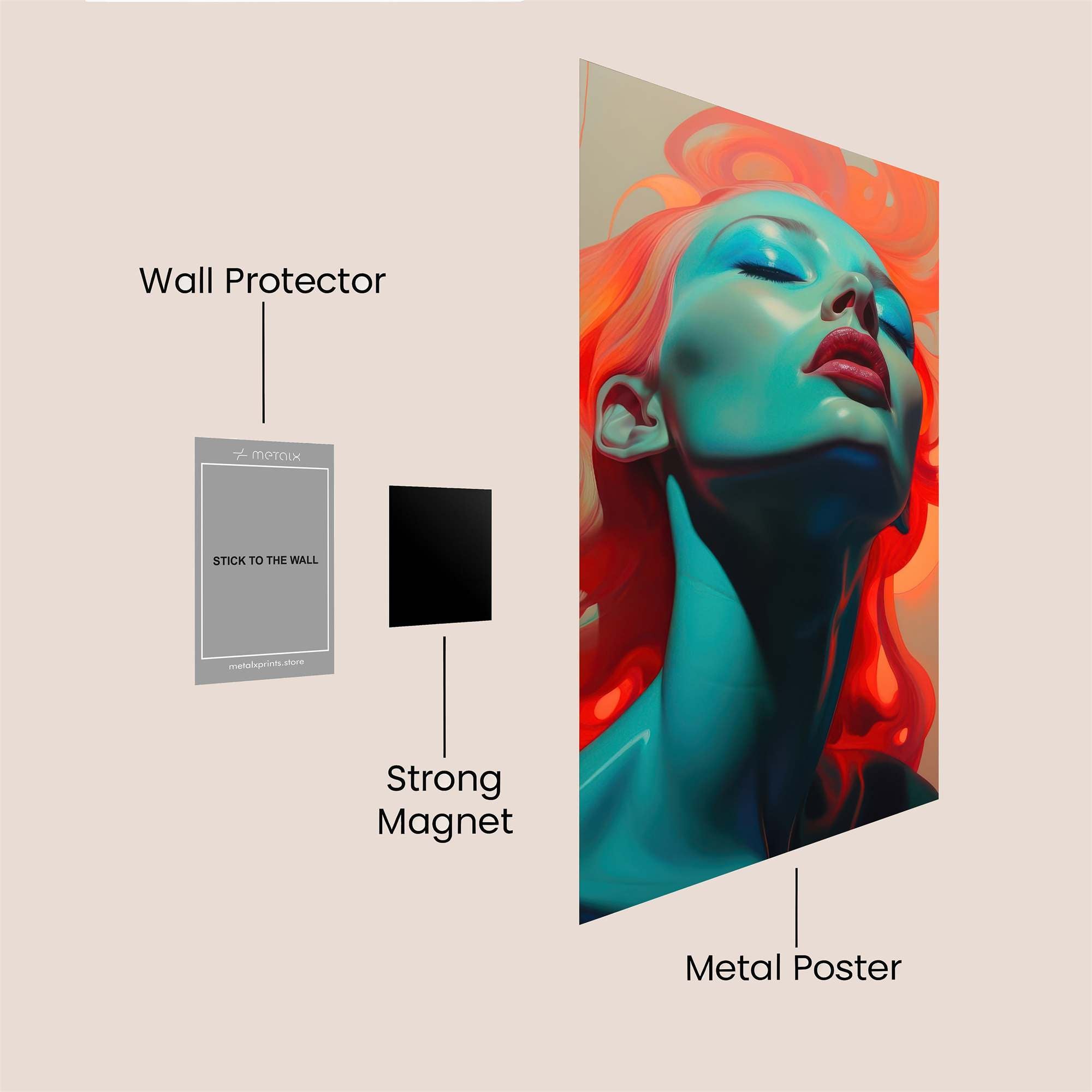 Neon Serenity Safe Wall Magnetic / M