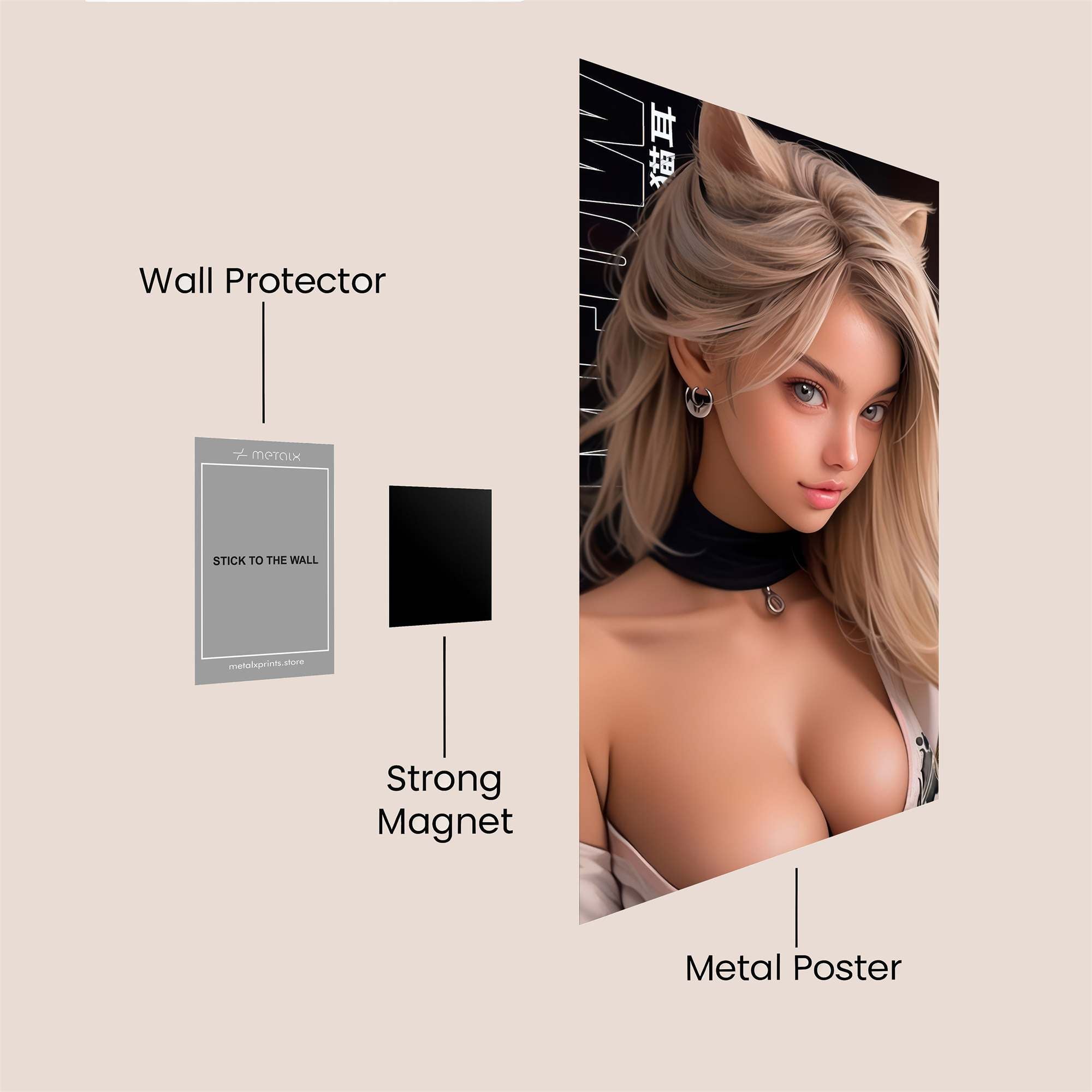 Kitty Enchantress Safe Wall Magnetic / M