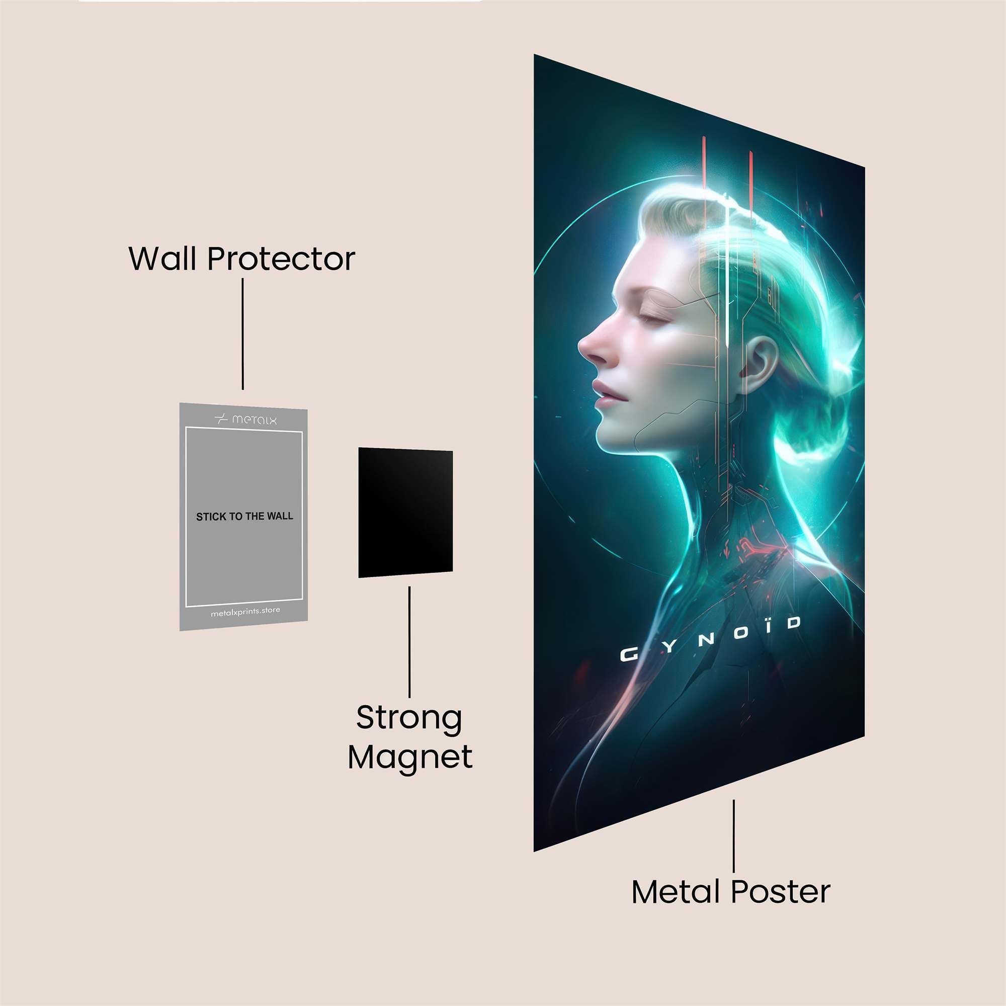 Gynoid Glow Safe Wall Magnetic / M
