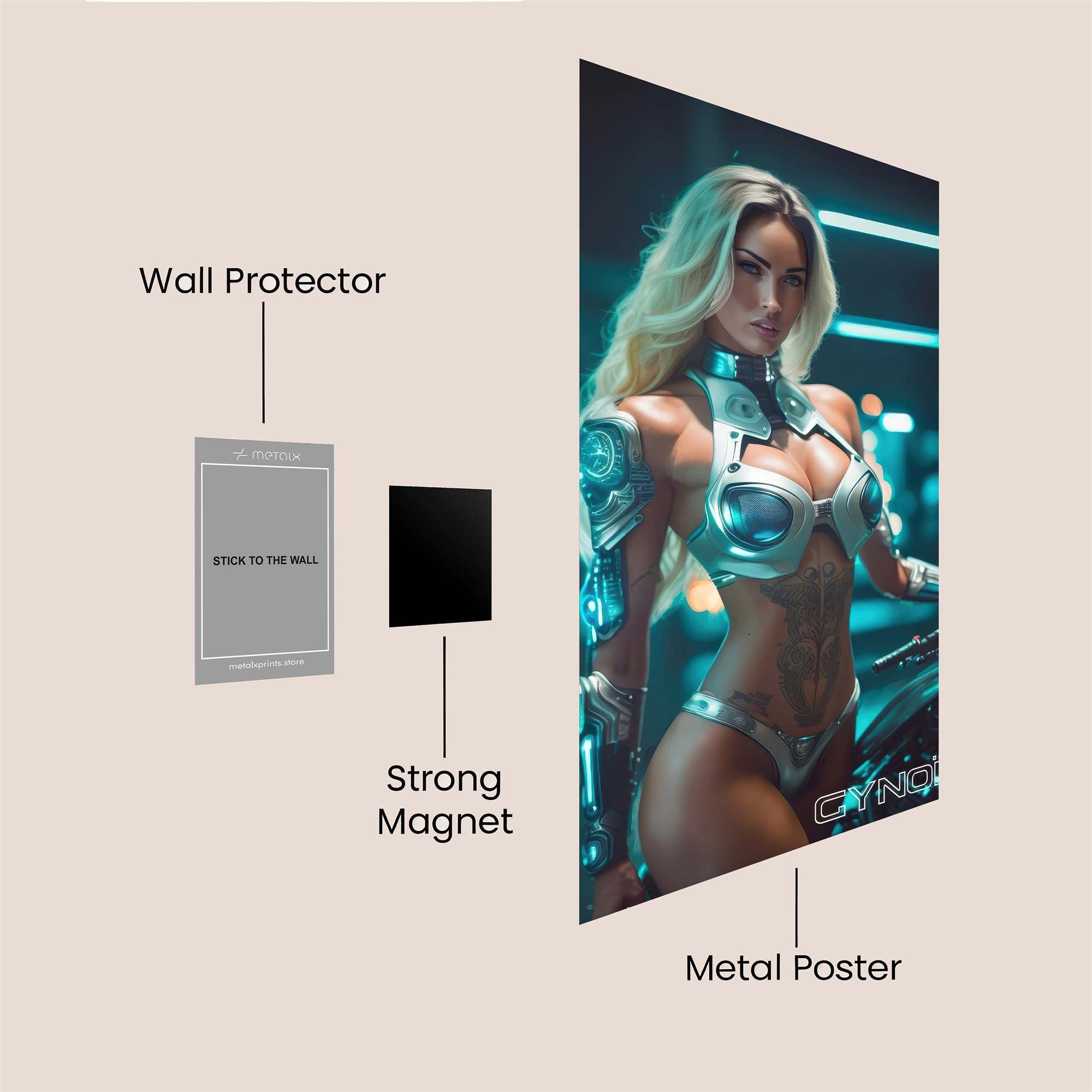 Cyber Siren Safe Wall Magnetic / M