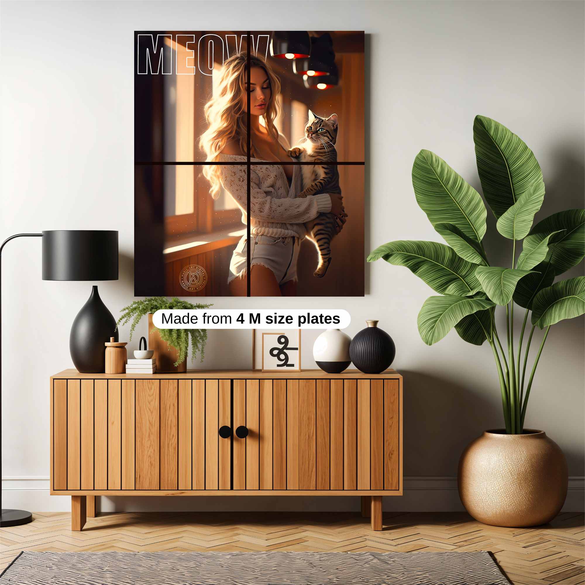 Cat Charm Safe Wall Magnetic / M